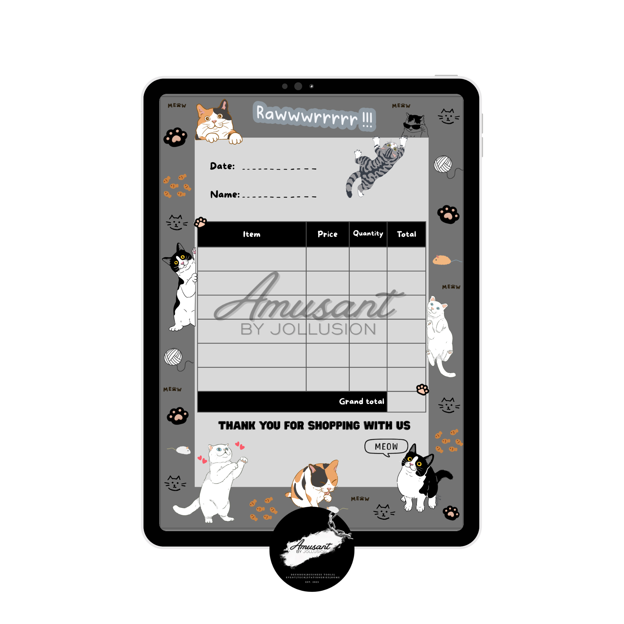 A6 receipt - Le Cool Cats (SOFT COPY)