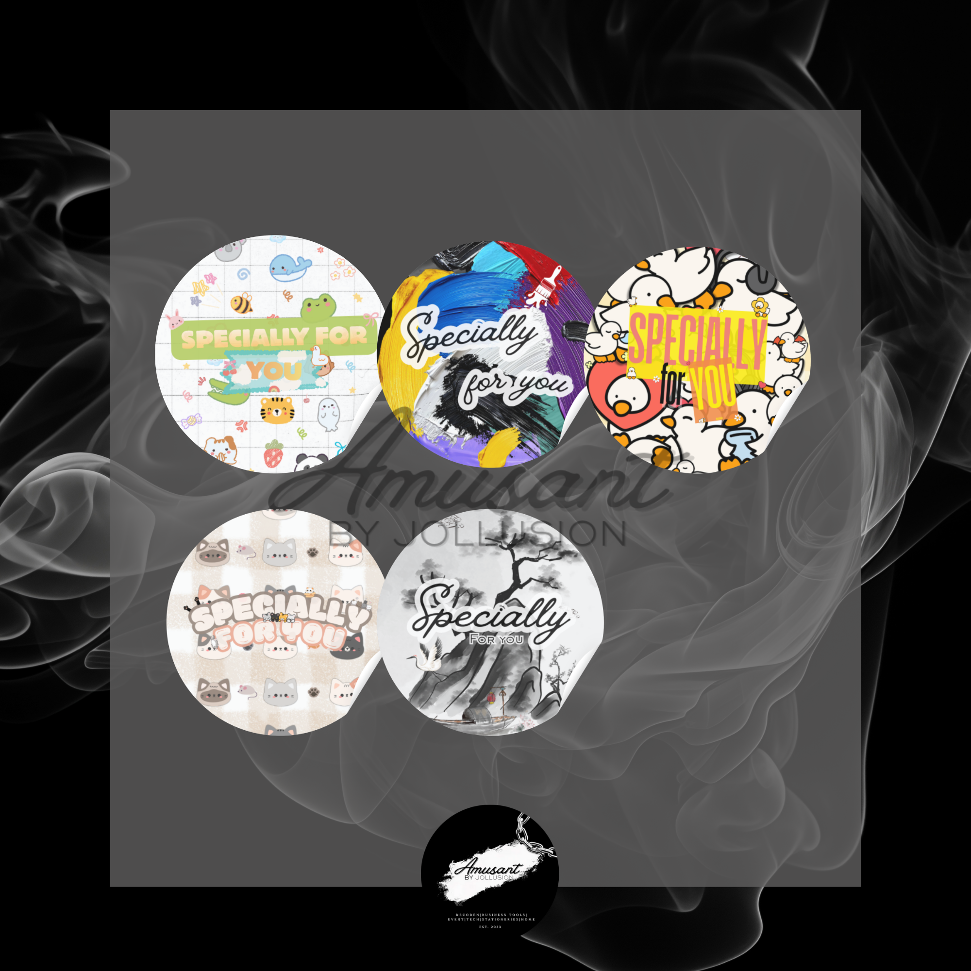 Specially for you 5x5cm stickers