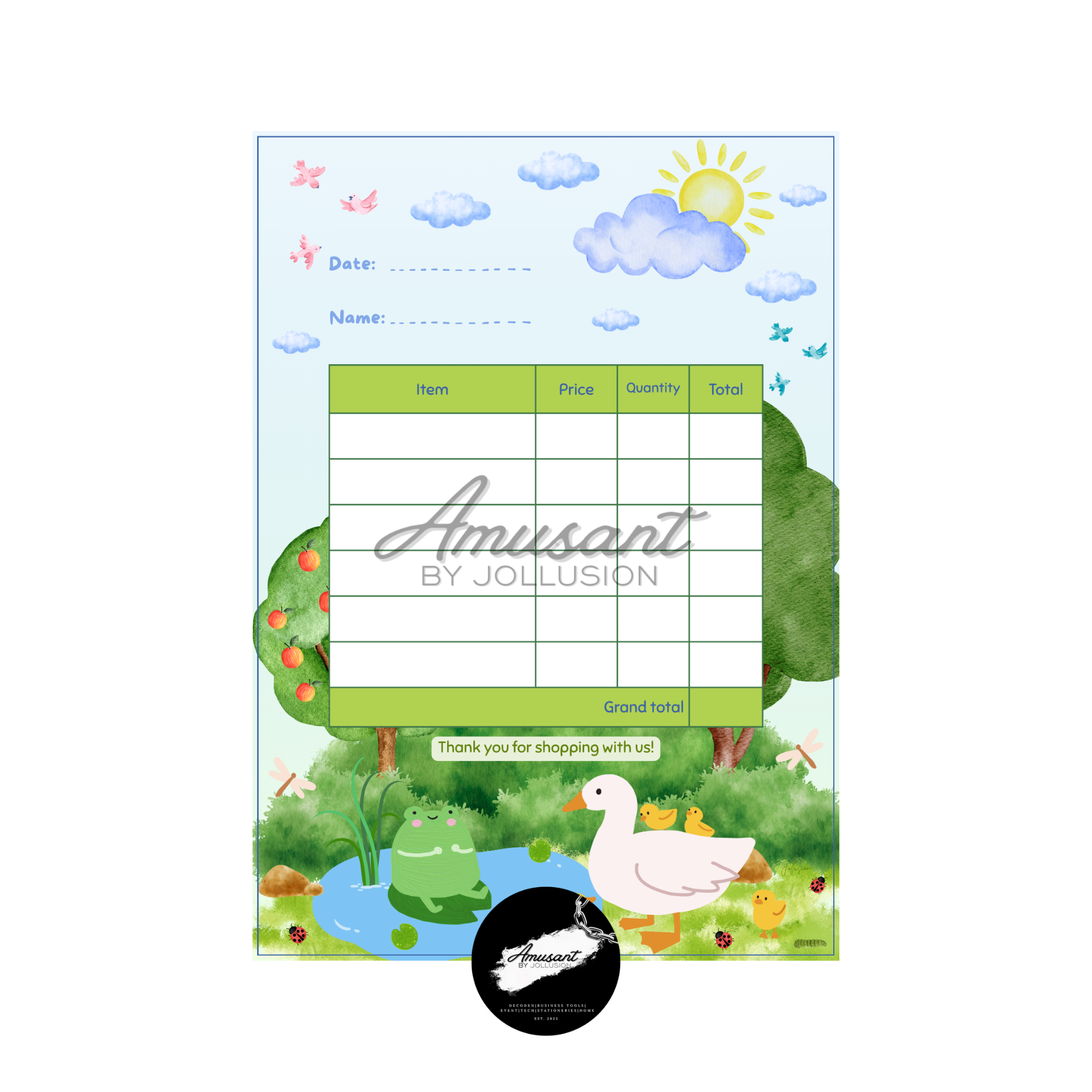 A6 Receipt - Duck's outing (Mix and match)