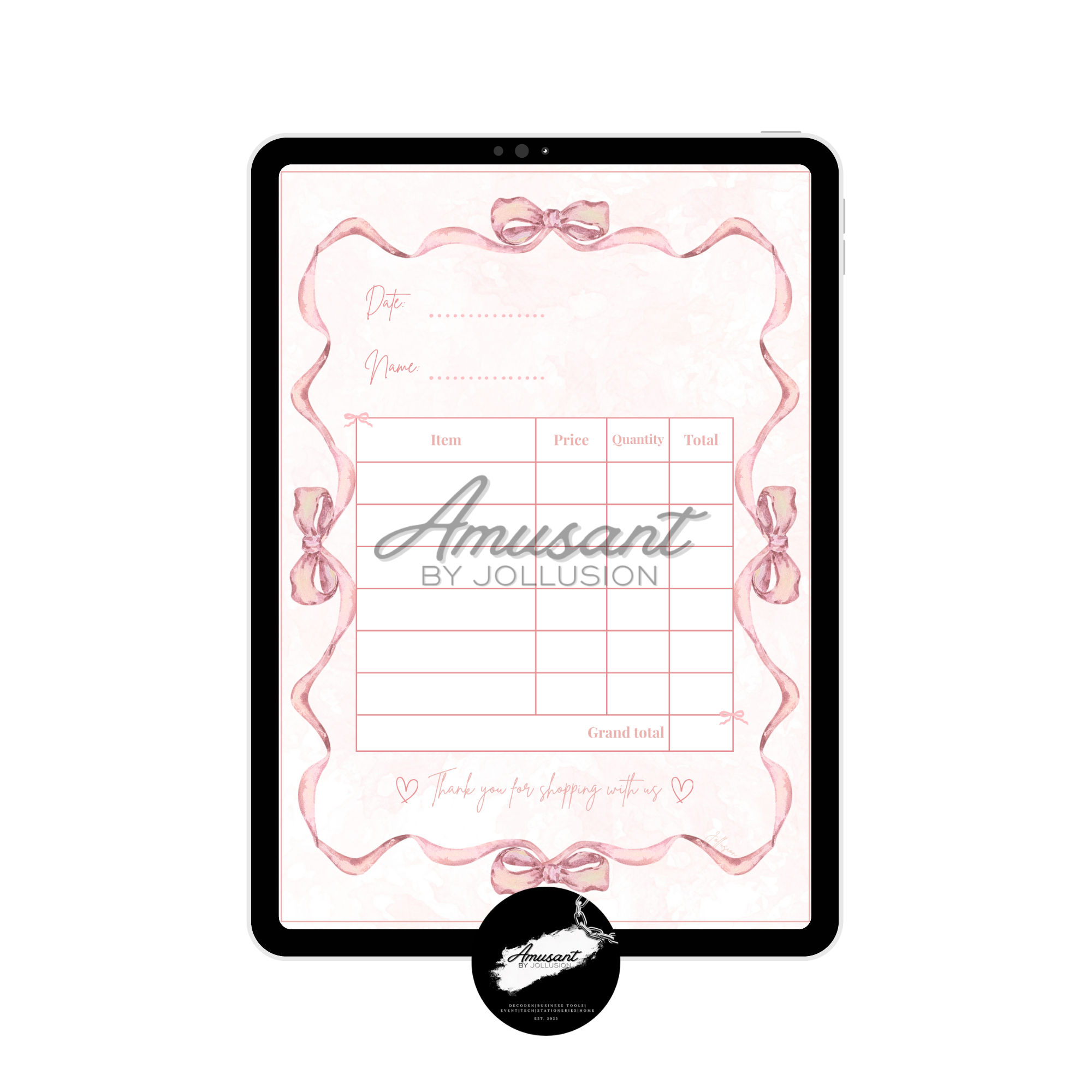 A6 receipt - Rosy Sash (SOFT COPY)
