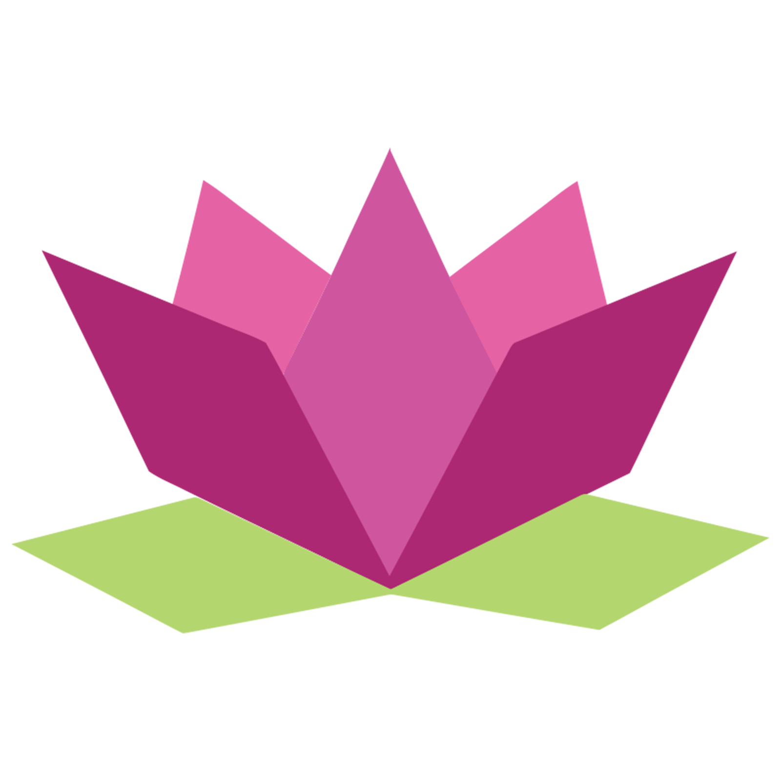 pink and green origami lotus flower