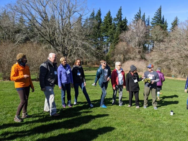 people outside playing a game