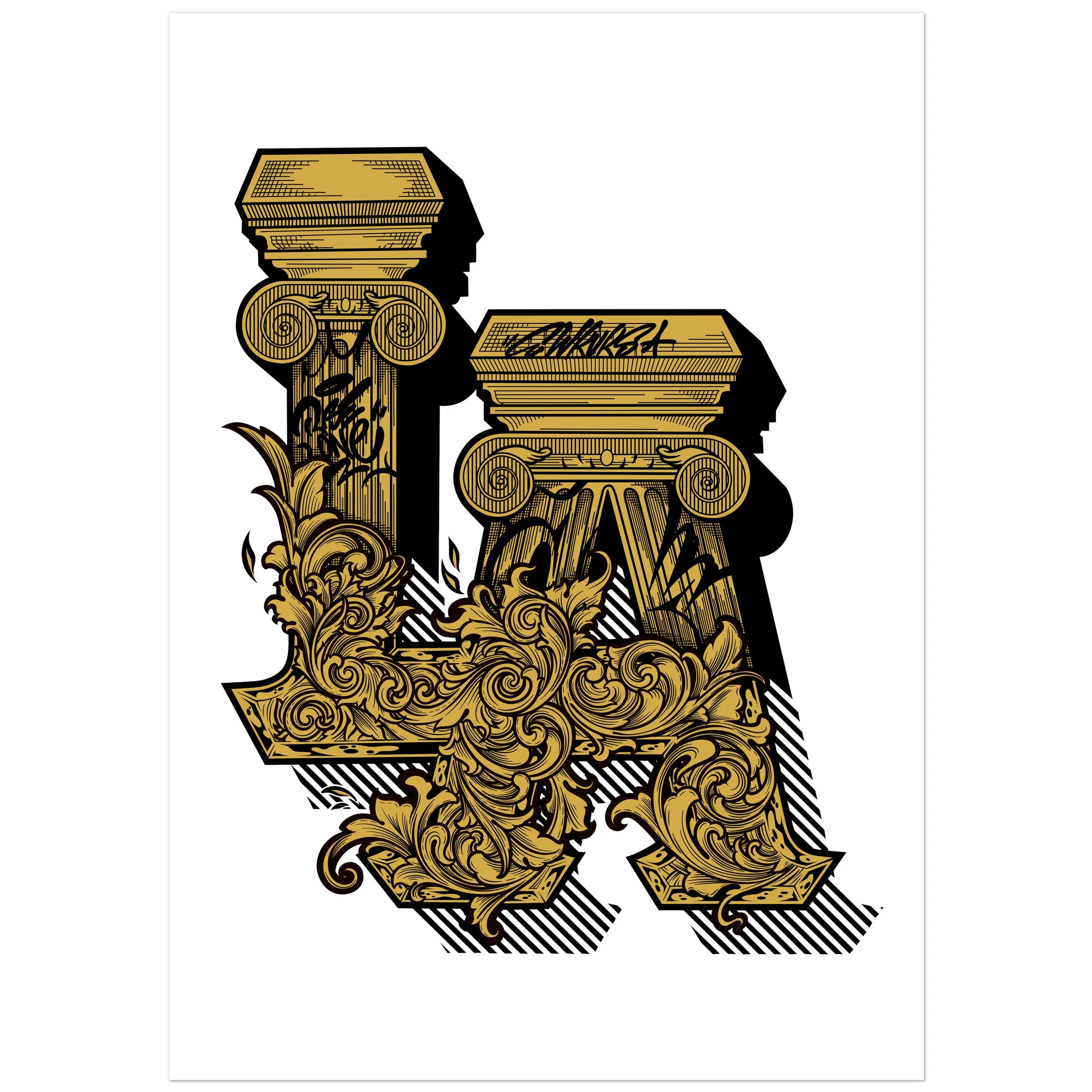 limited edition 'LA' art print