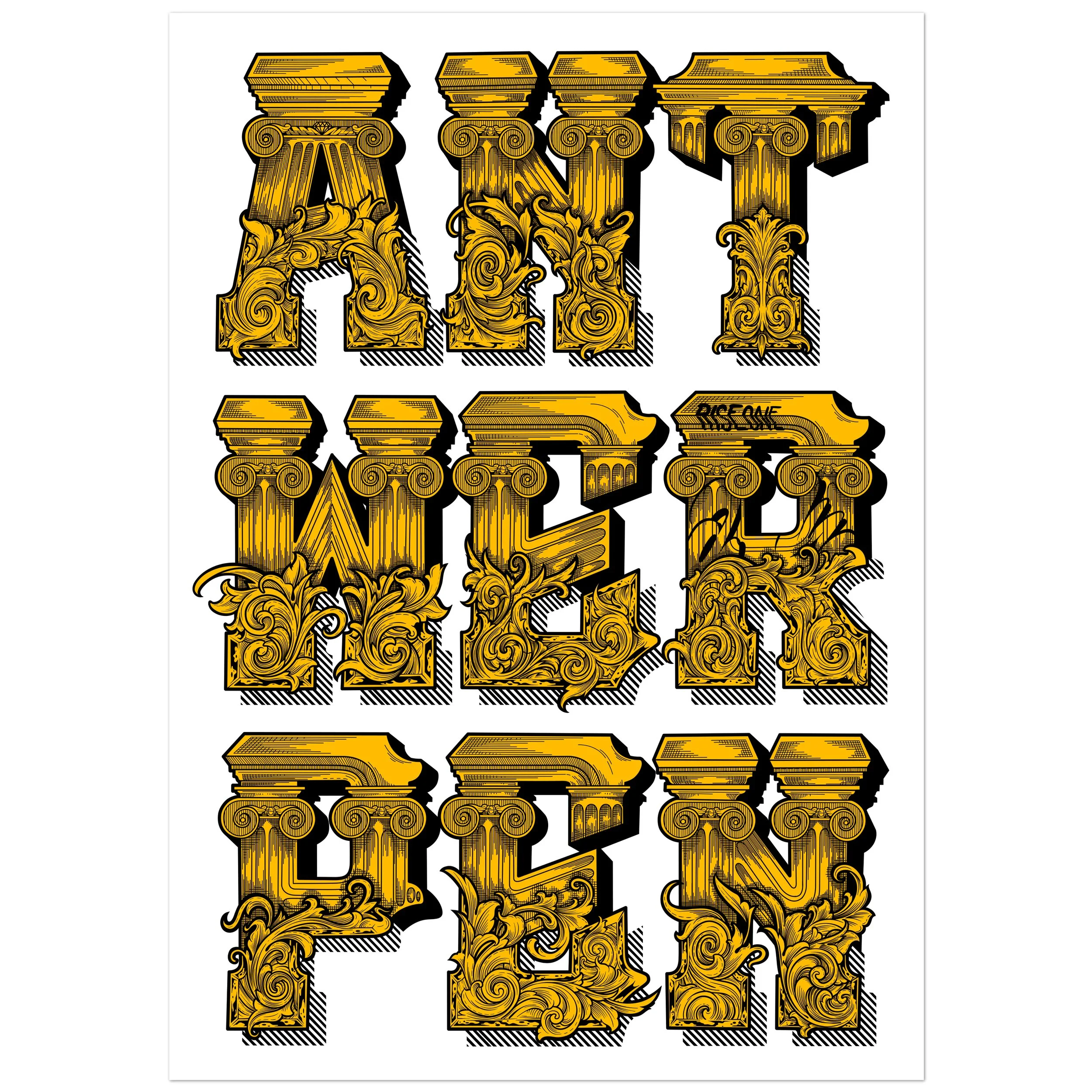 'Antwerpen' Fine Art Print -beschikbaar in A3 & A2 formaat