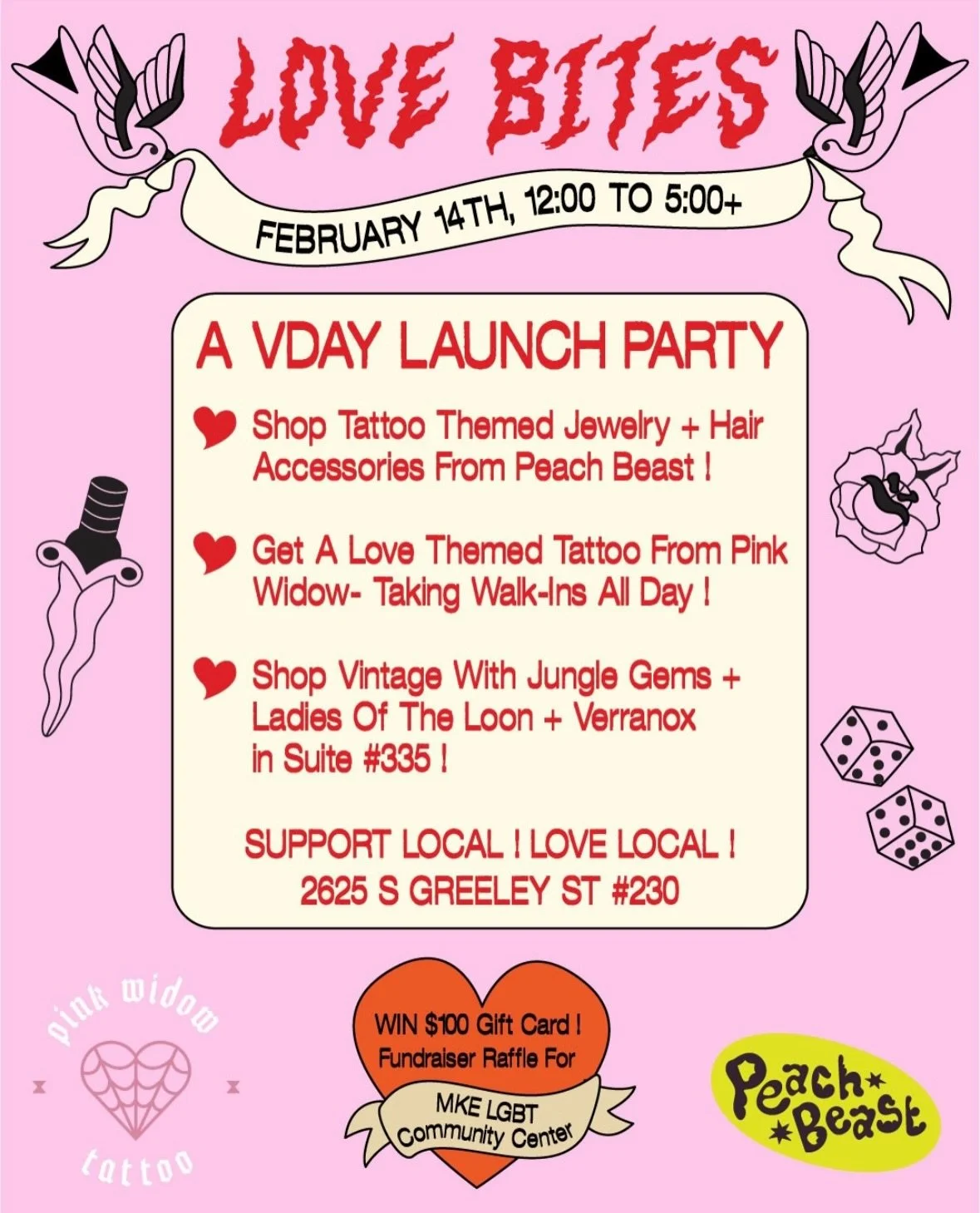 Get ready for the cutest Valentine&rsquo;s peach_beast
Day of your life

🩷@peach_beast is having a special launch party in collaboration with @pinkwidowtattoo

🩷 See a brand new collection of Tattoo themed jewelry
and hair accessories from @peach_b