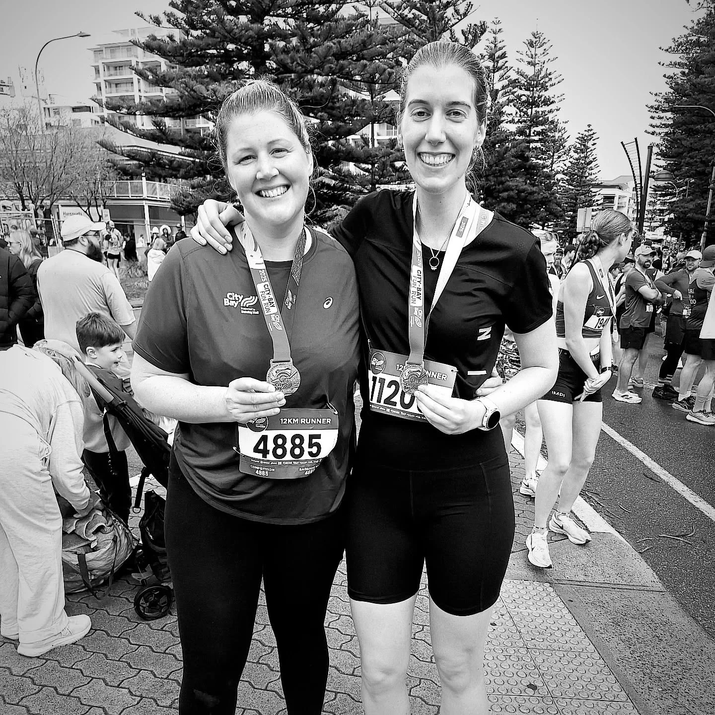 Absolutely not the most glamorous photo of me, but you try and wipe the smile off my face!! 

PB in the 10km, ran the whole 12km despite three weeks of sickness AND had the best cheerleader running right next to me @em_gmac. To top it all off, I met 