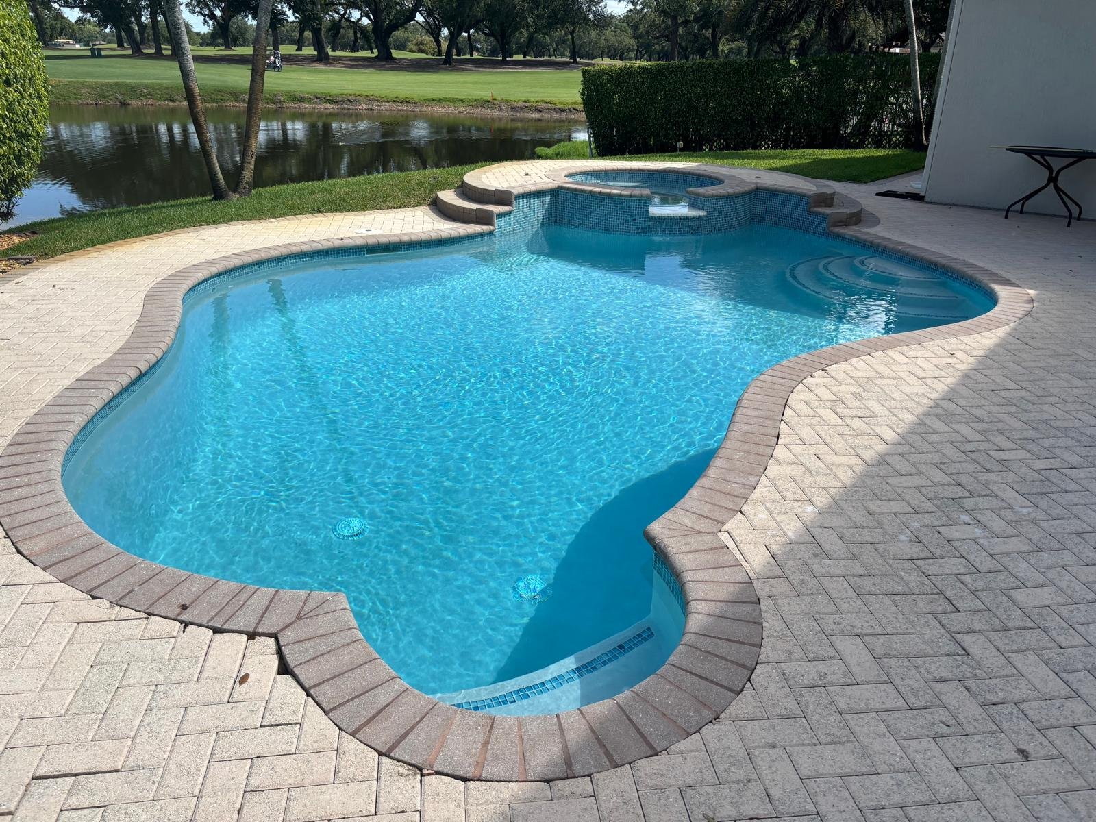 Weekly pool service completed by Lux Pools