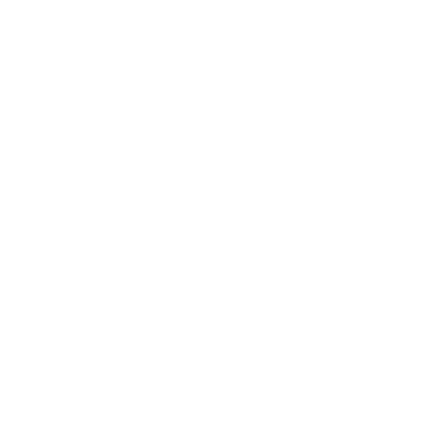 Hvit silhuett av et staffeli på svart bakgrunn.