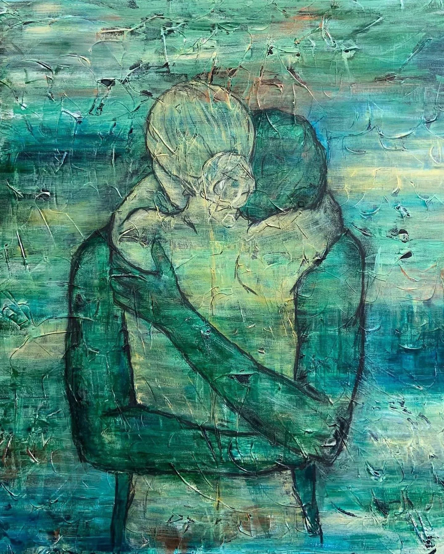 Ikke slipp 80x80 cm
Akryl på lerret. 7000kr Solgt (Giclèe print tilgjengelig)
