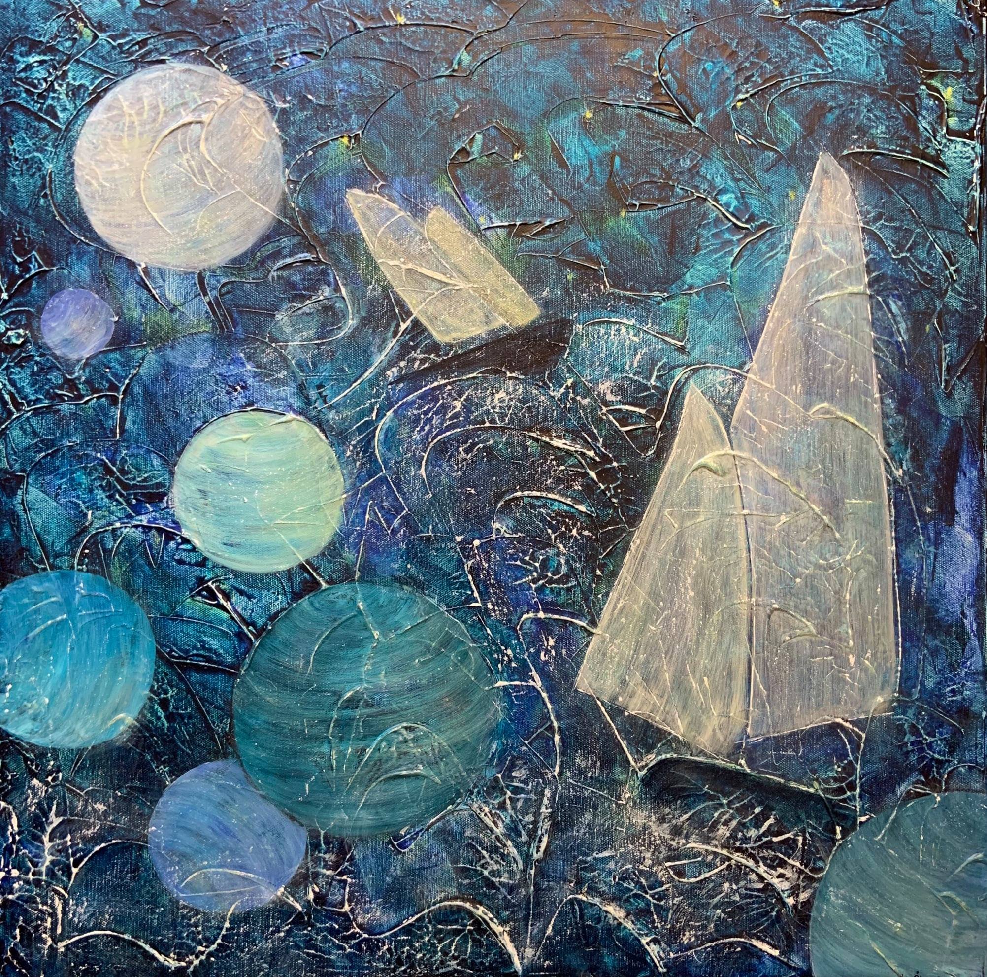 Hav 60x60 cm
Akryl på lerret. 4000kr