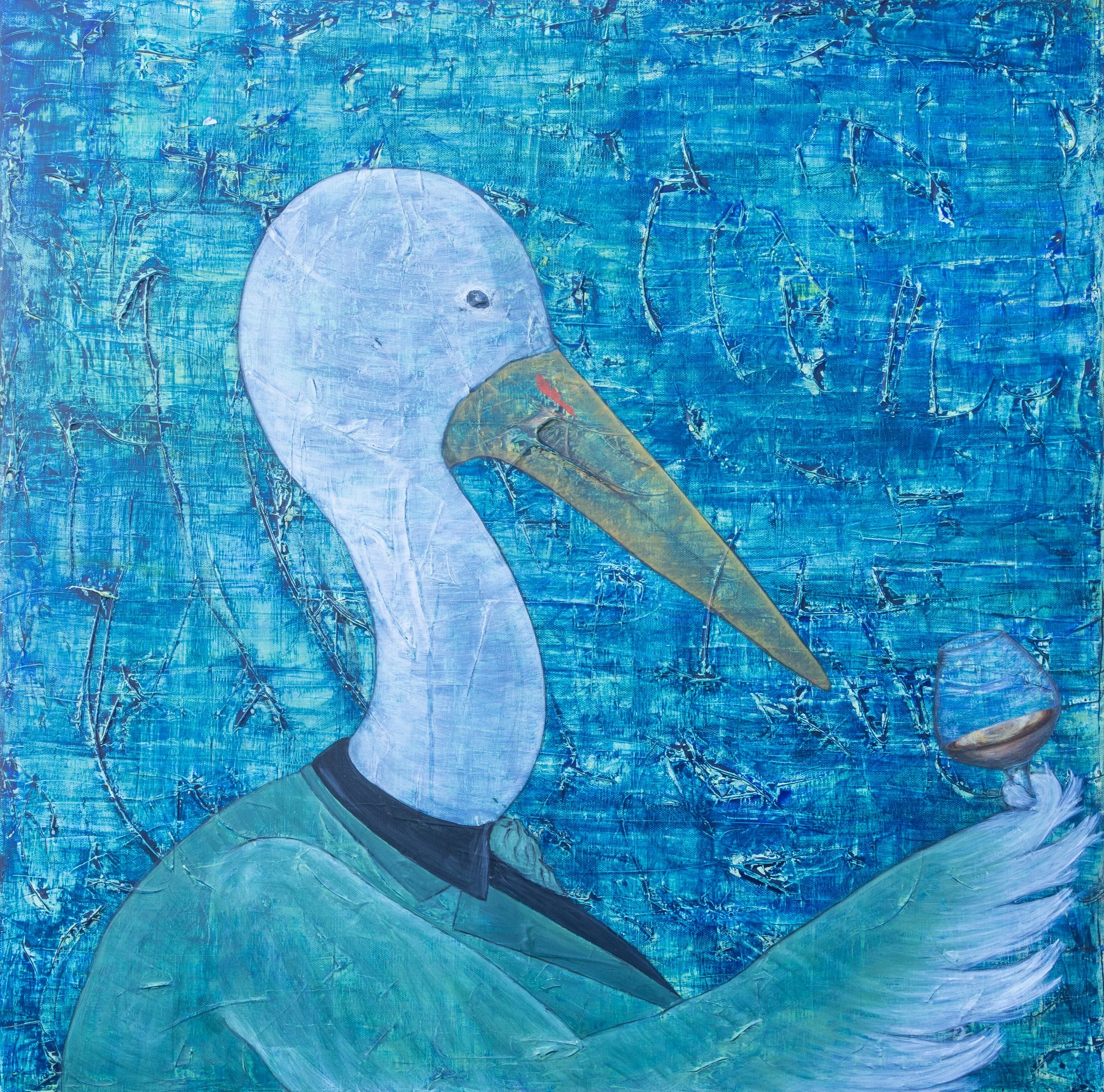 Pelikanen 80x80 cm
Akryl på lerret. 7000kr 