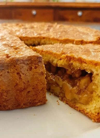 Tartă cu nuci caramel