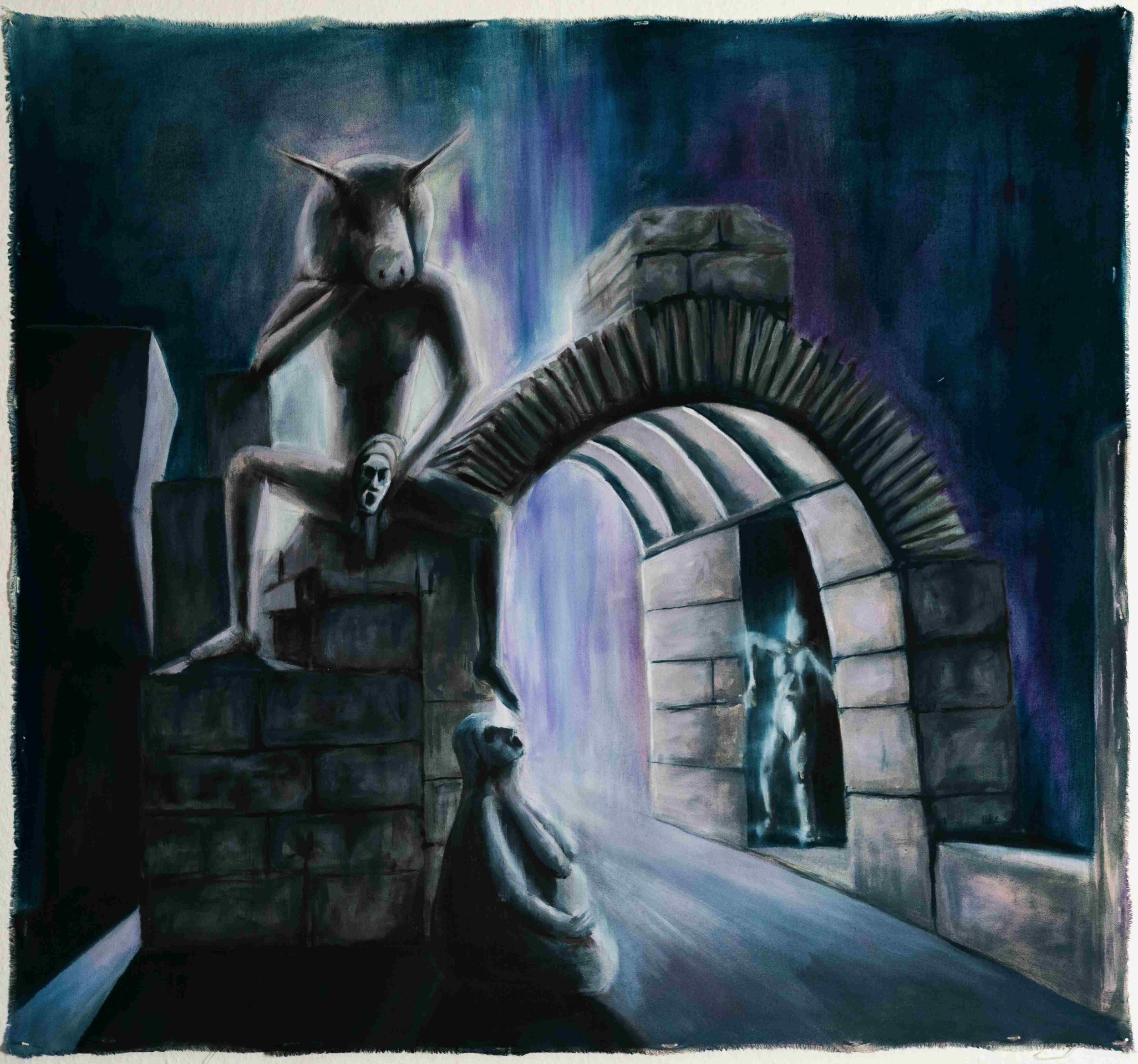 Einblick,
Öl auf Leinwand,
100cm x 110cm,
2024