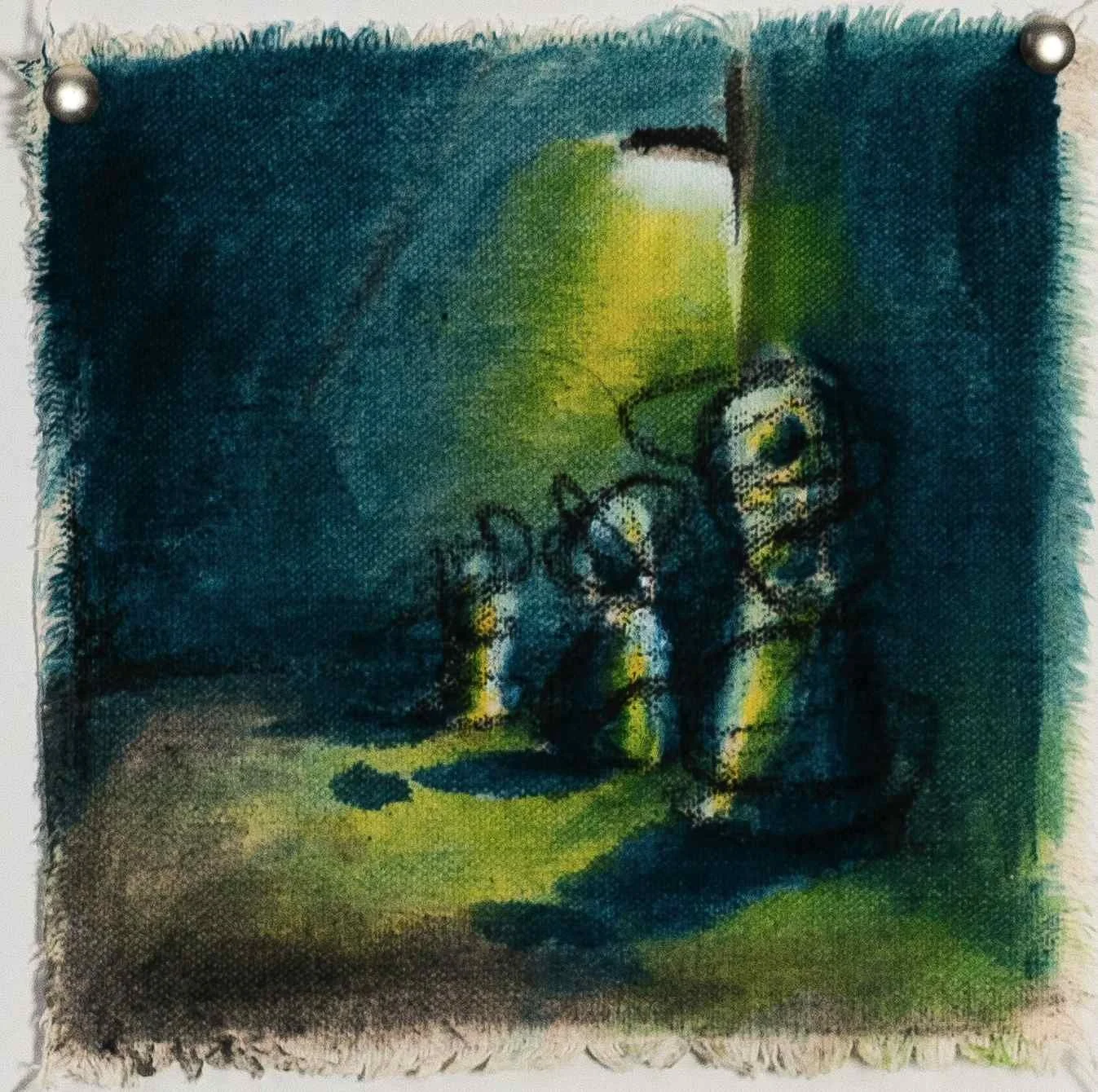 Ohne Titel,
Kohle und Öl auf Leinwand,
17cm x 17cm,
2024