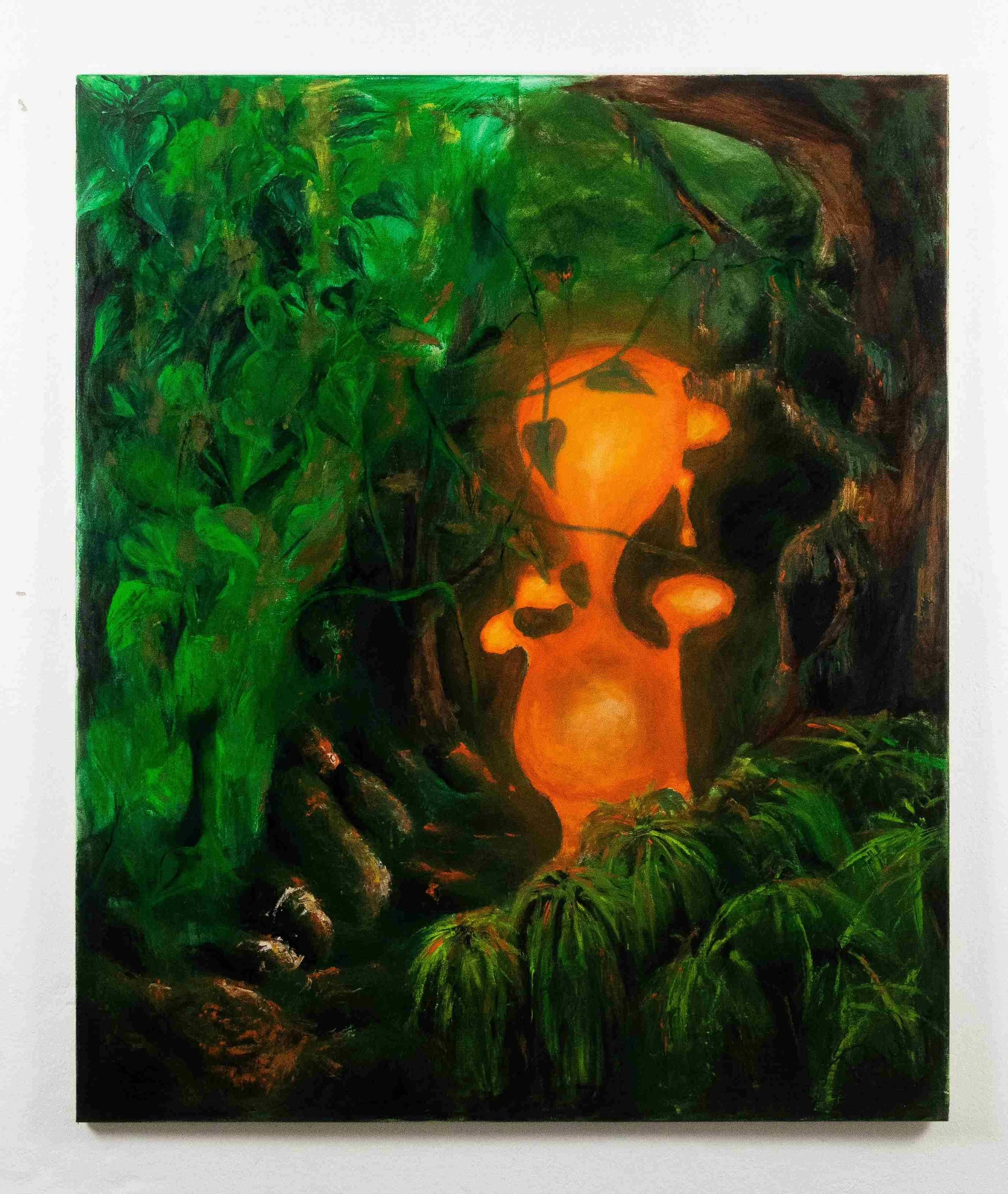 Dschungel,
Öl auf Leinwand,
130cm x 100cm,
2023