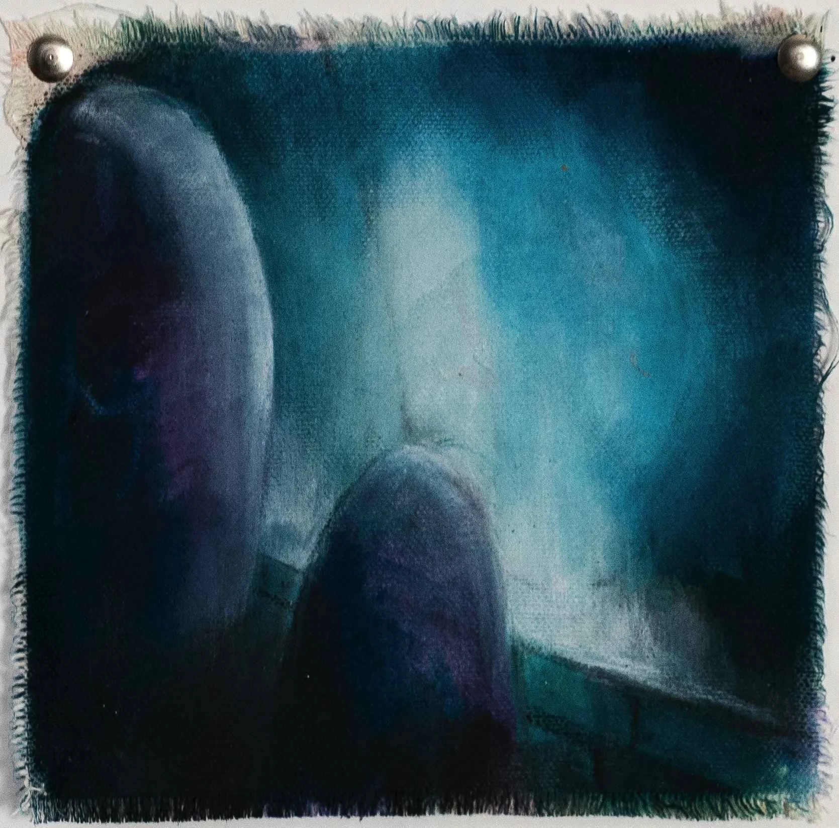 Ohne Titel,
Kohle und Öl auf Leinwand,
16cm x 17cm,
2024