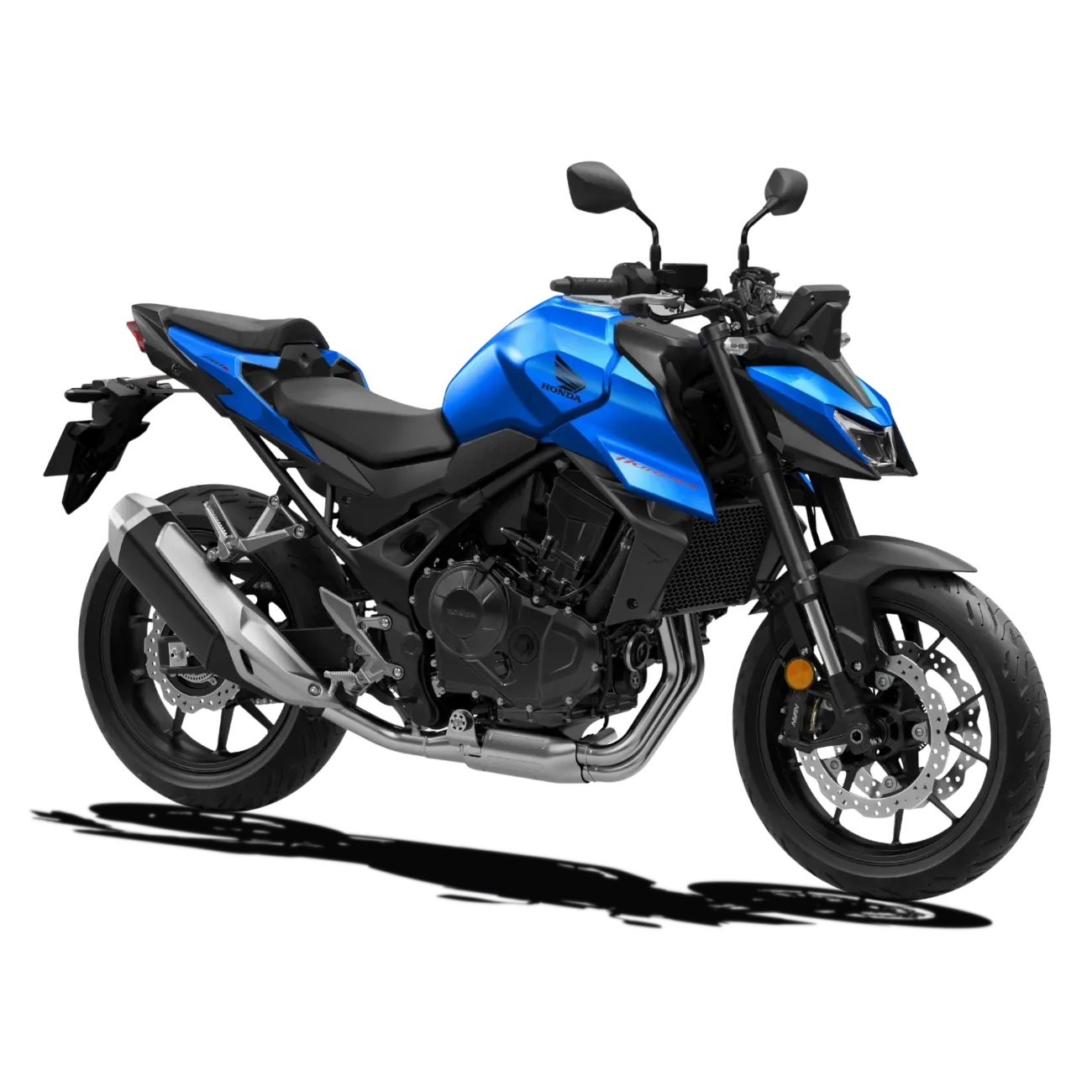 Photo studio d'une moto Honda CB750 Hornet A A2 bleue