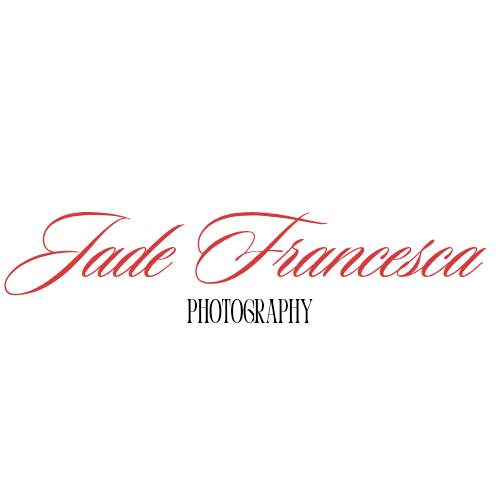 Logo with black text 'Jade Francesca' in cursive and black text 'Photography' in all caps below, on a white background.