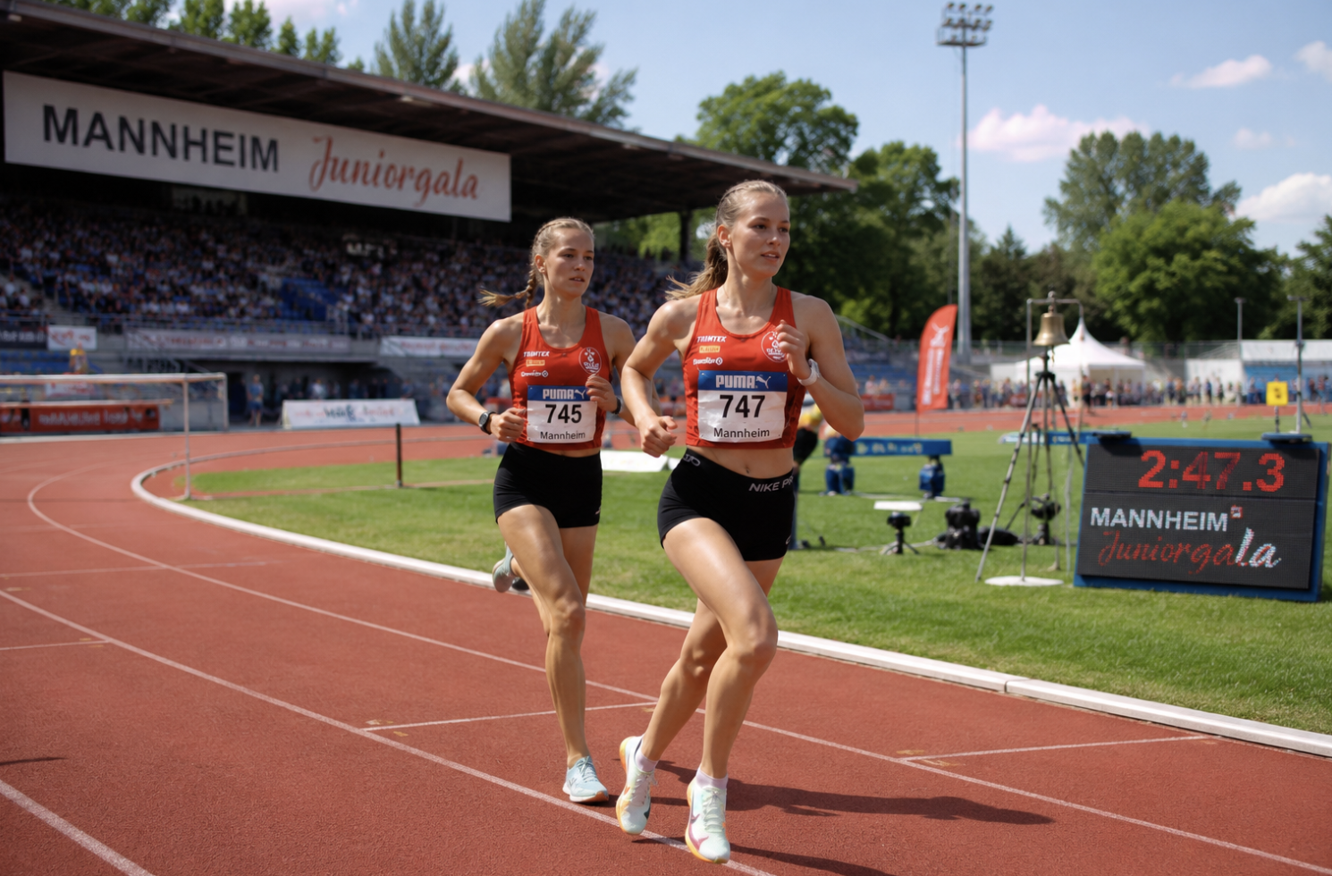 To Skjalgsprintere på internasjonalt juniorstevne i Mannheim
