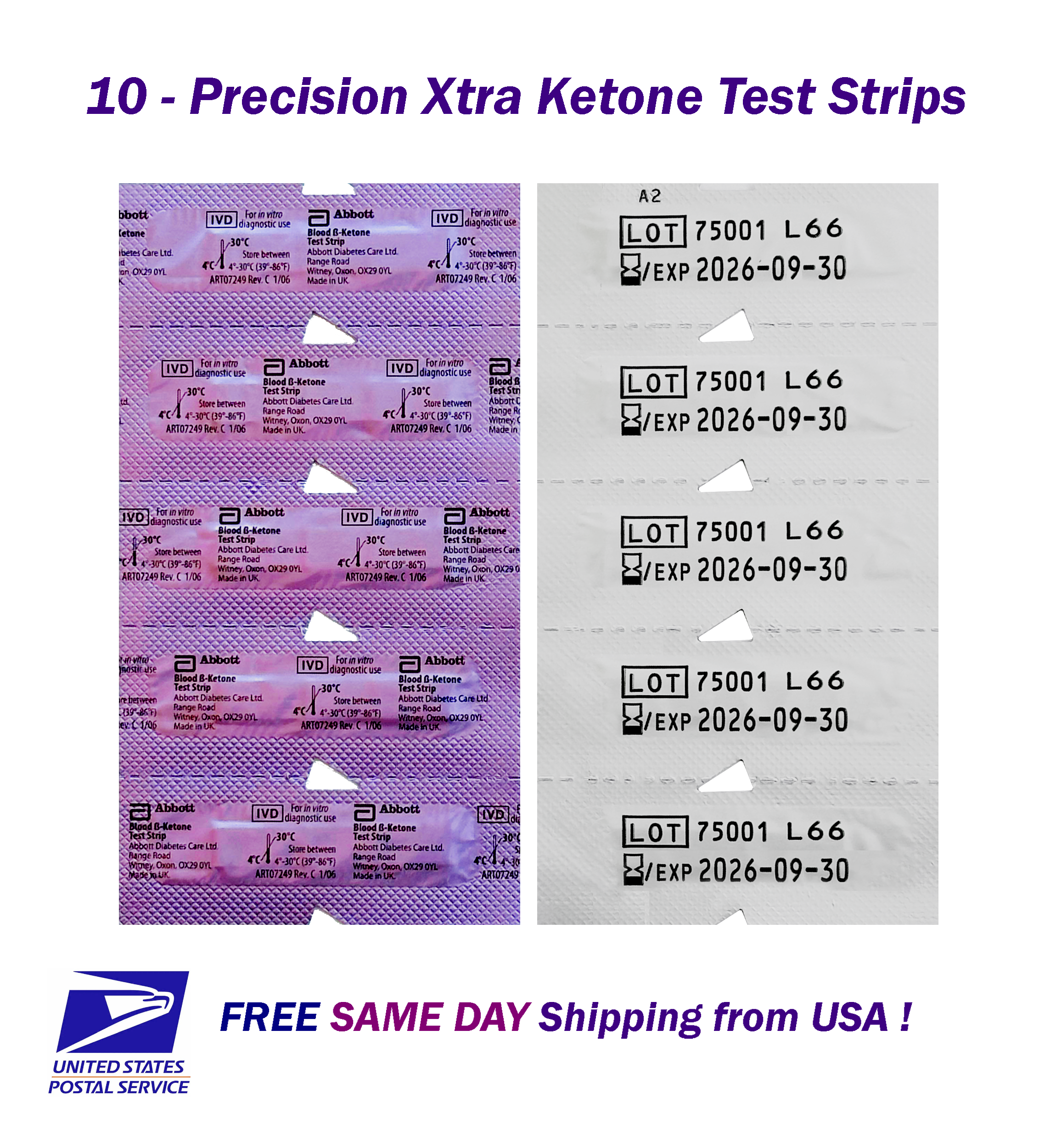 30 Precision Xtra Blood Ketone Test Strips