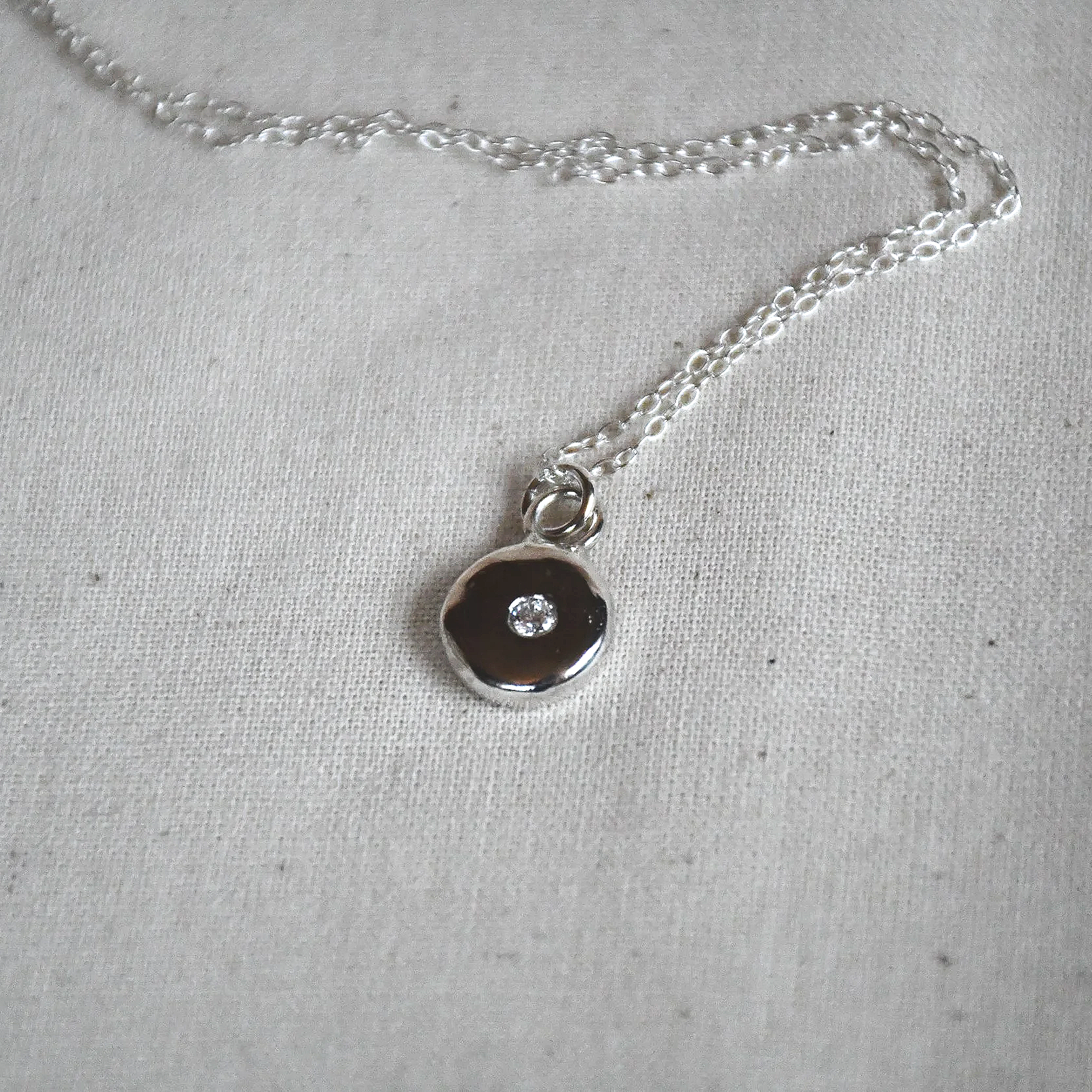 Pebble Zirconia Necklace
