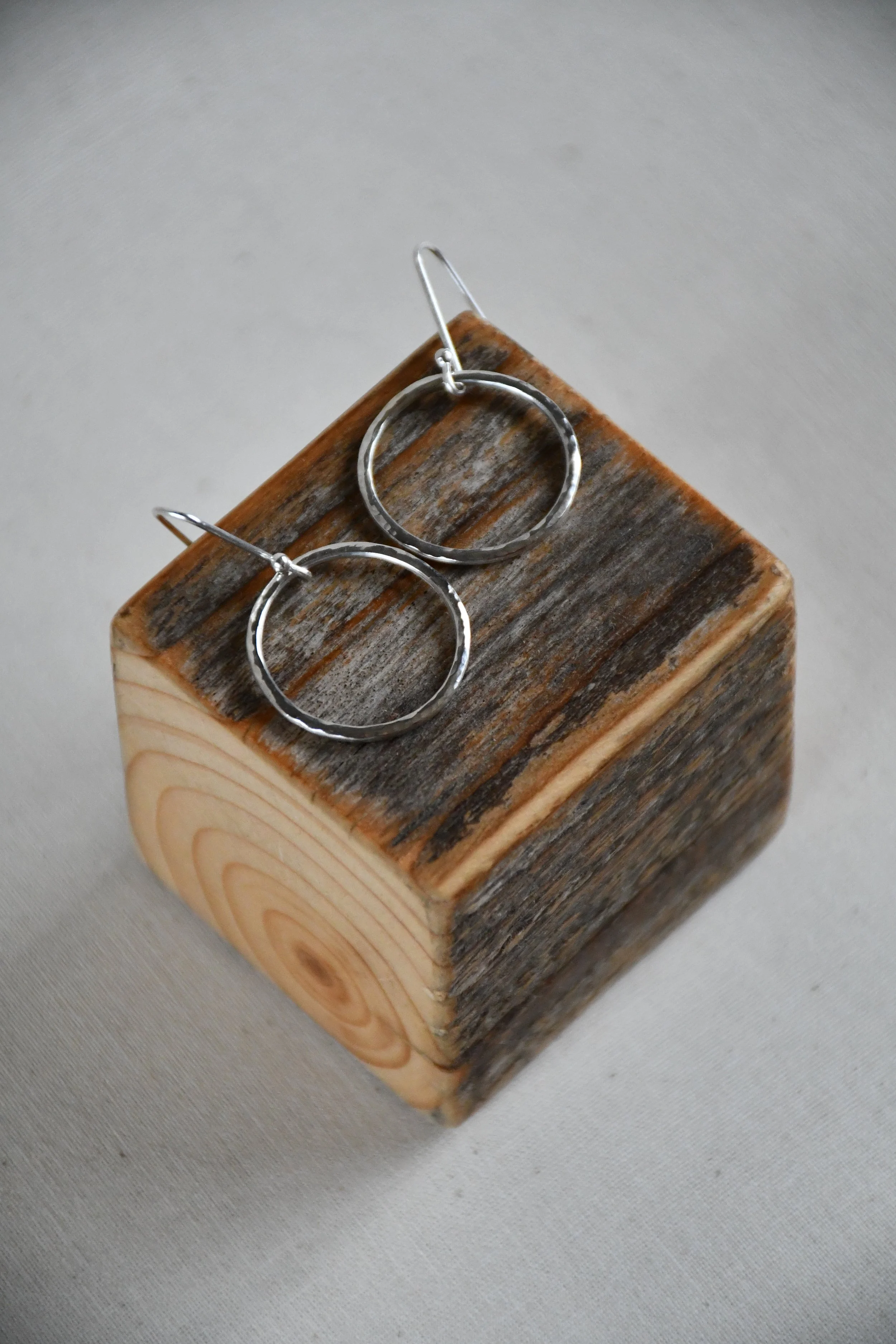 Hammered Circle Earrings
