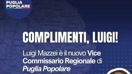 Puglia Popolare Luigi Mazzei, V. Coord.Regionale