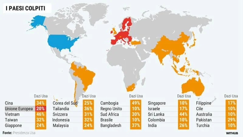 Trump annuncia nuove tariffe del 50% contro l’Unione Europea