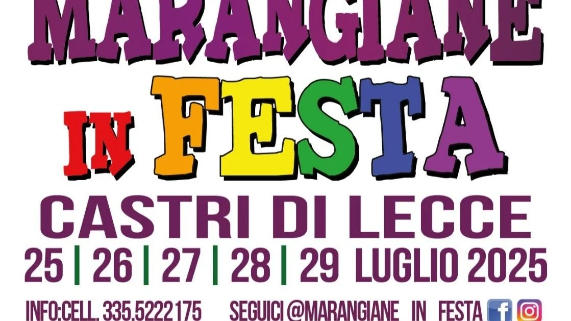 5 serate con Marangiane in Festa a Castri di Lecce