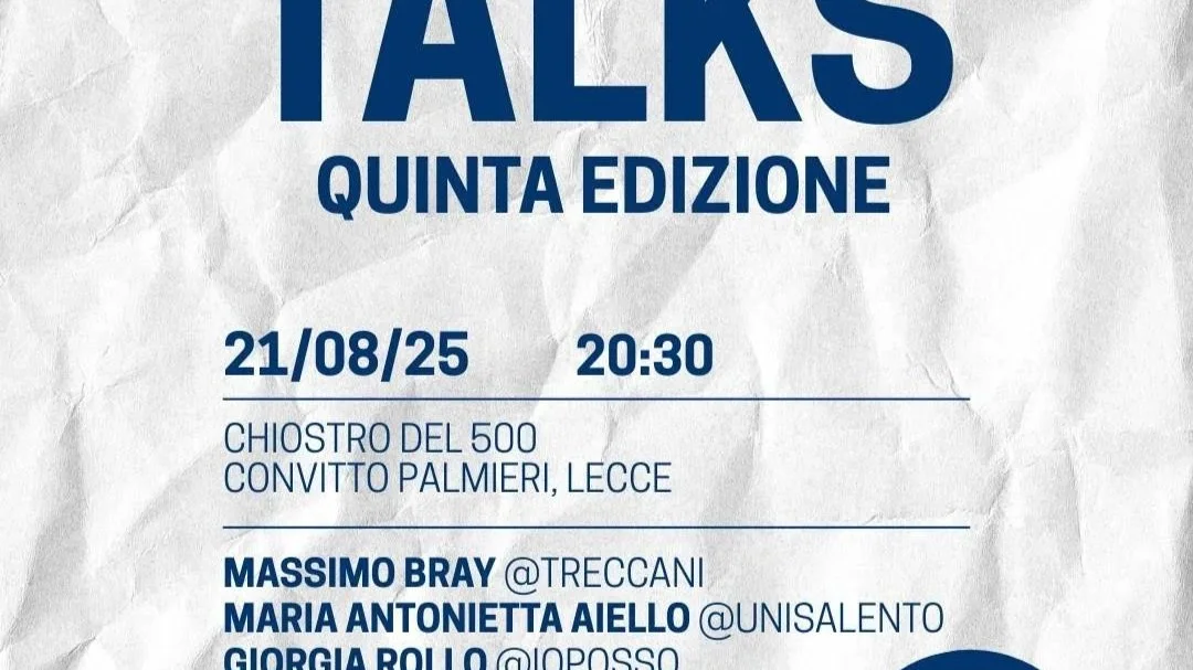 "YoungTalks" a Lecce giovedì 21