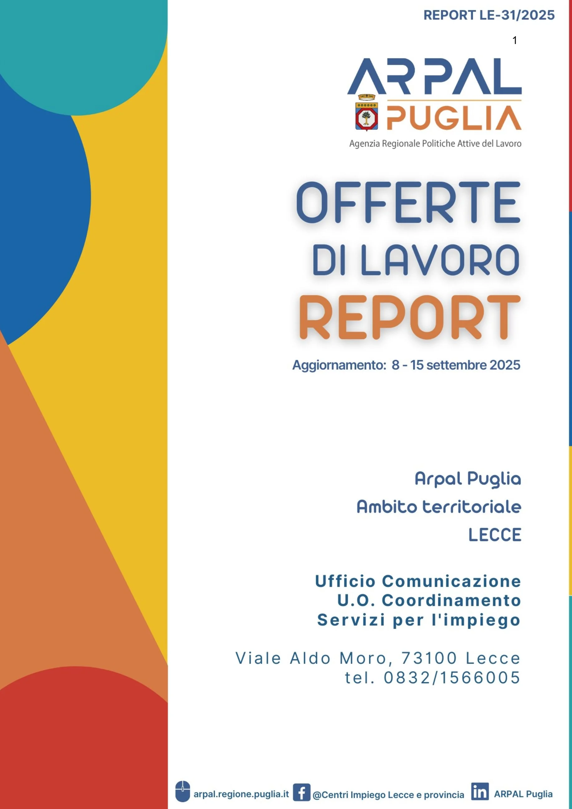 Il lavoro in Puglia cresce: 534 posizioni aperte nel nuovo report di ARPAL