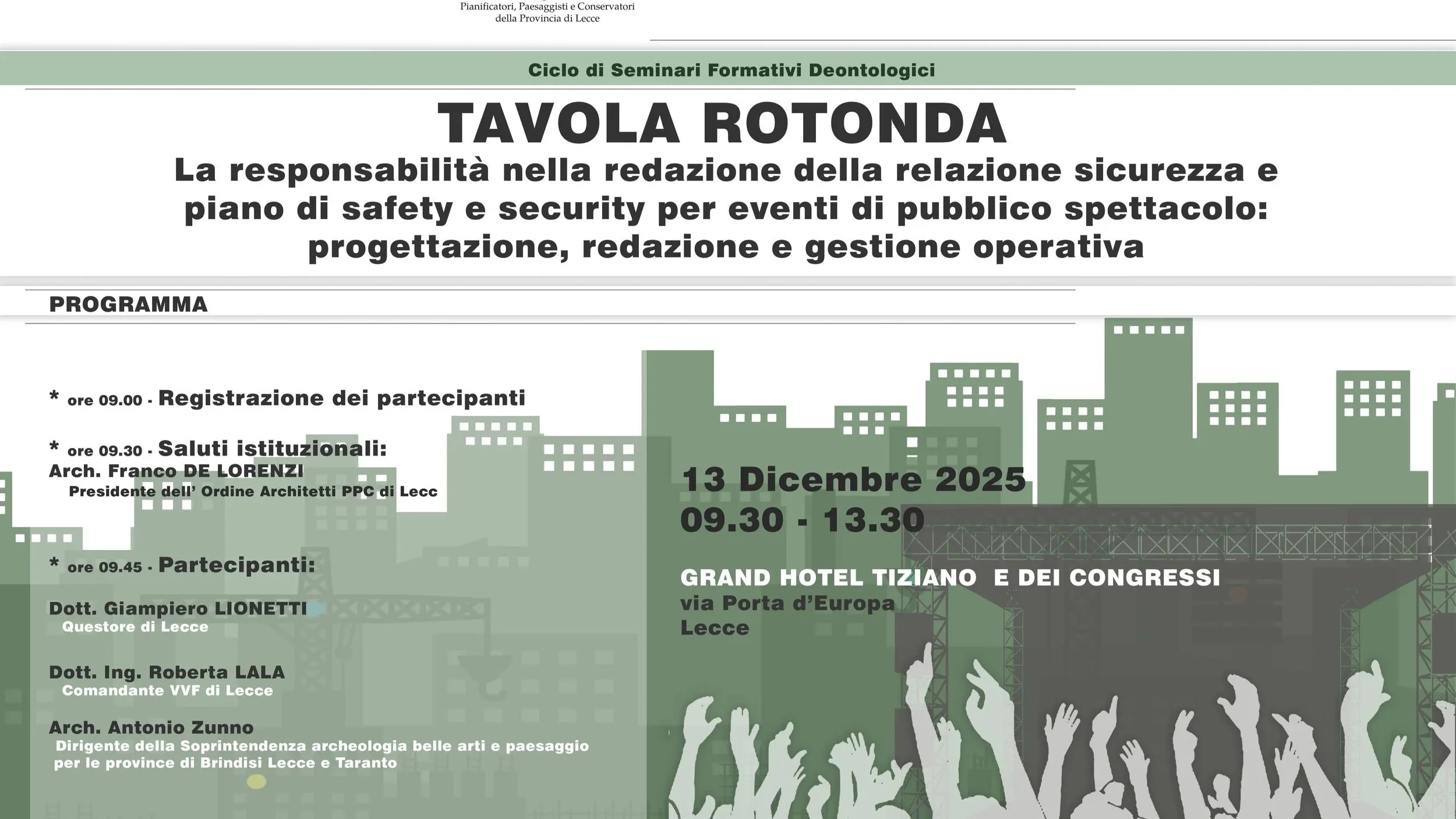 Tavola rotonda e discussione sulla redazione dei Piani di prevenzione