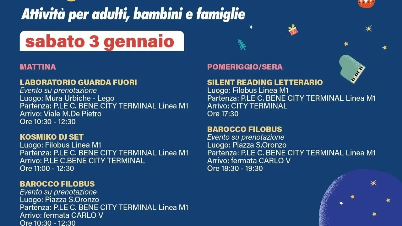“LA MAGIA DEL NATALE IN BUS”, UN SABATO TUTTO DI MUSICAAL MUST I RITMI DI QUEEMOSE E SERENA PATRIMIA
