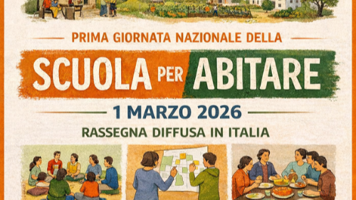 DOMENICA, PRIMA GIORNATA NAZIONALEDELLA “SCUOLA PER ABITARE”TRA I PROMOTORI ANCHE LA PUGLIA