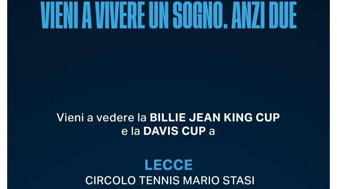 LA COPPA DAVIS SBARCA AL CT LECCE PER LA PRIMA VOLTA NELLA STORIA DEL TENNIS LECCESE