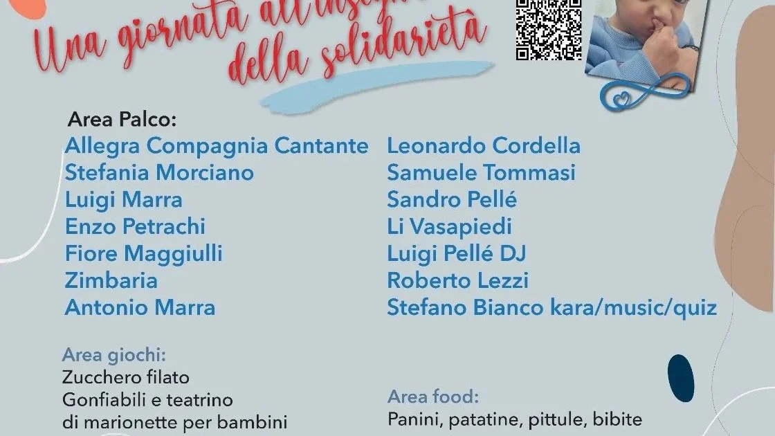 Melendugno e Borgagne unite per Jonas: domenica 12 aprile musica, solidarietà e speranza allo stadio comunale a sostegno del bambino affetto da tetraparesi spastica