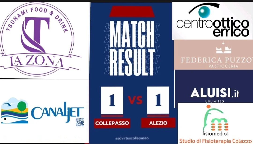 Terza Categoria Lecce – 20ª giornata  Virtus Collepasso, cuore infinito e anima operaia: 1-1 contro l’Alixias in un Comunale da brividi