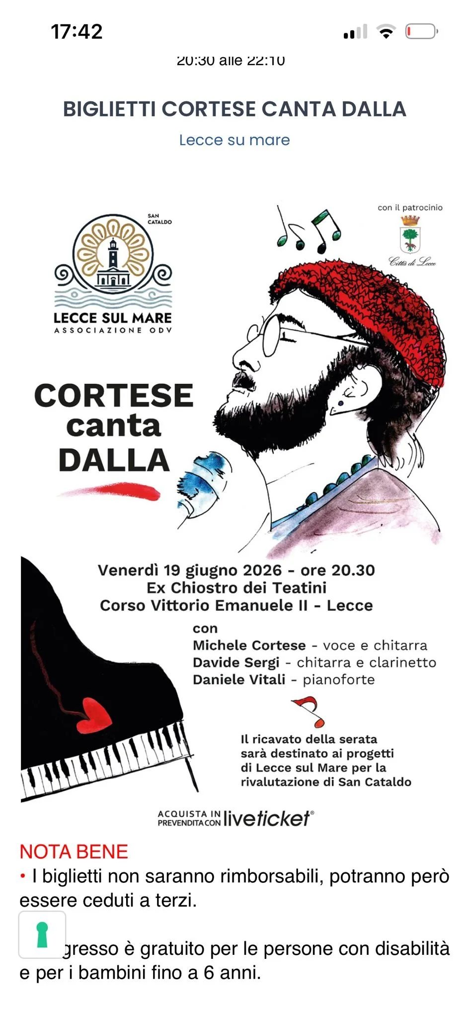 “CORTESE CANTA DALLA”, l’IMPEGNO DI “LECCE SUL MARE”PER VALORIZZARE SAN CATALDO E LE SUE BELLEZZE