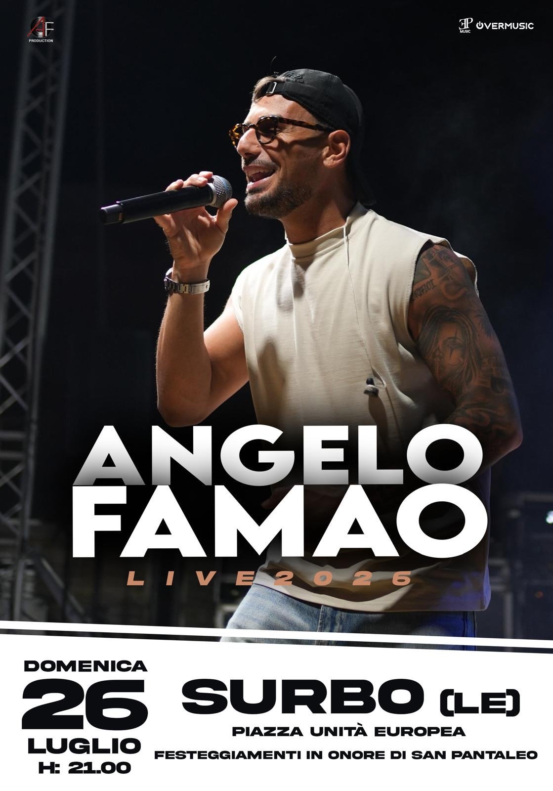 Surbo accende l’estate con il concerto di Angelo Famao in Piazza Unità Europea a Surbo&nbsp;