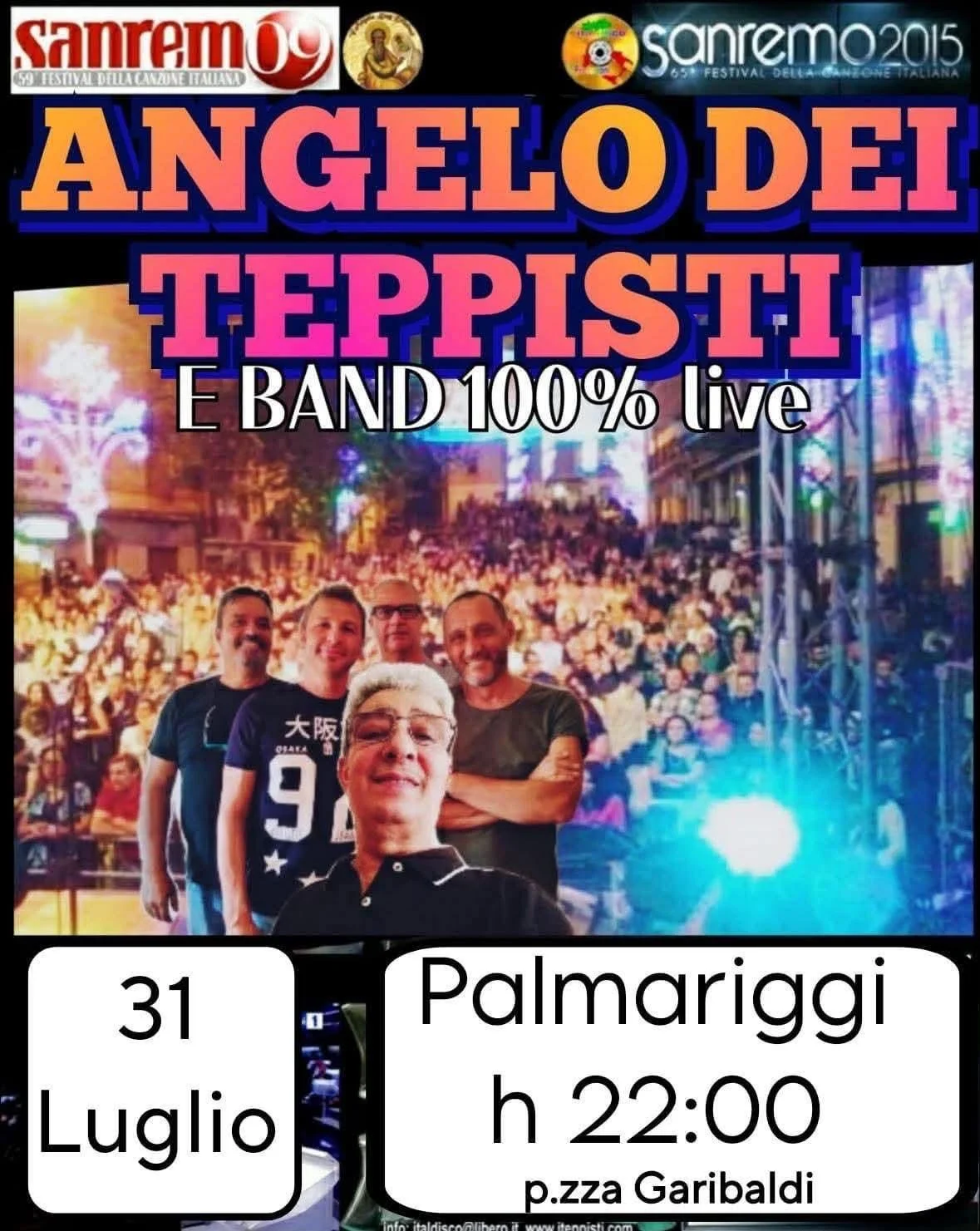 Da Sanremo a Palmariggi: “Angelo dei Teppisti” in concerto in piazza Garibaldi&nbsp;