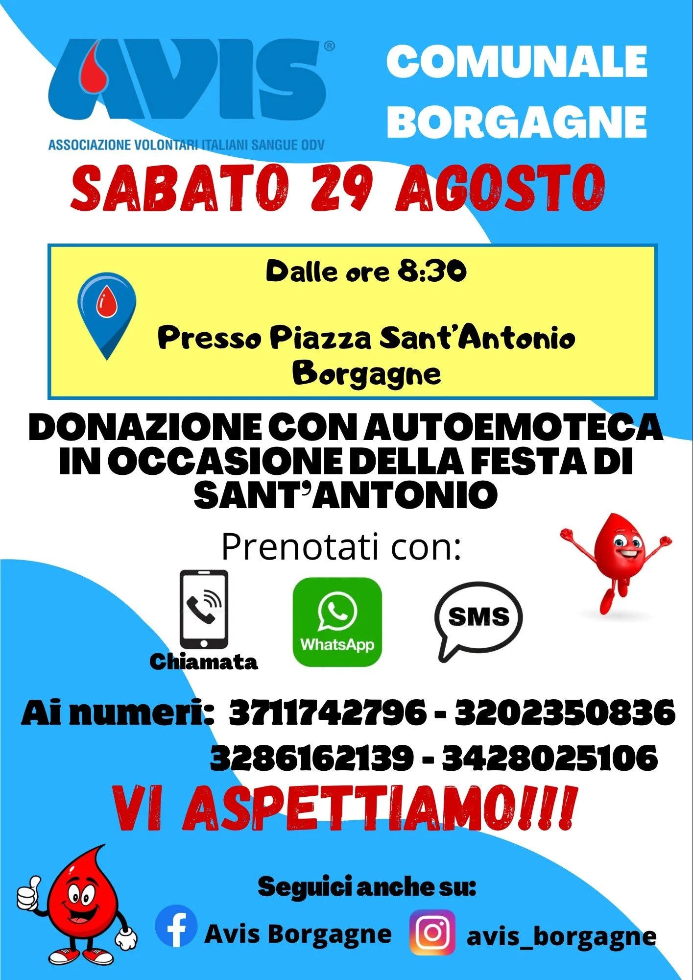 A Borgagne una giornata dedicata alla donazione del sangue: sabato 29 agosto l’autoemoteca in piazza Sant’Antonio