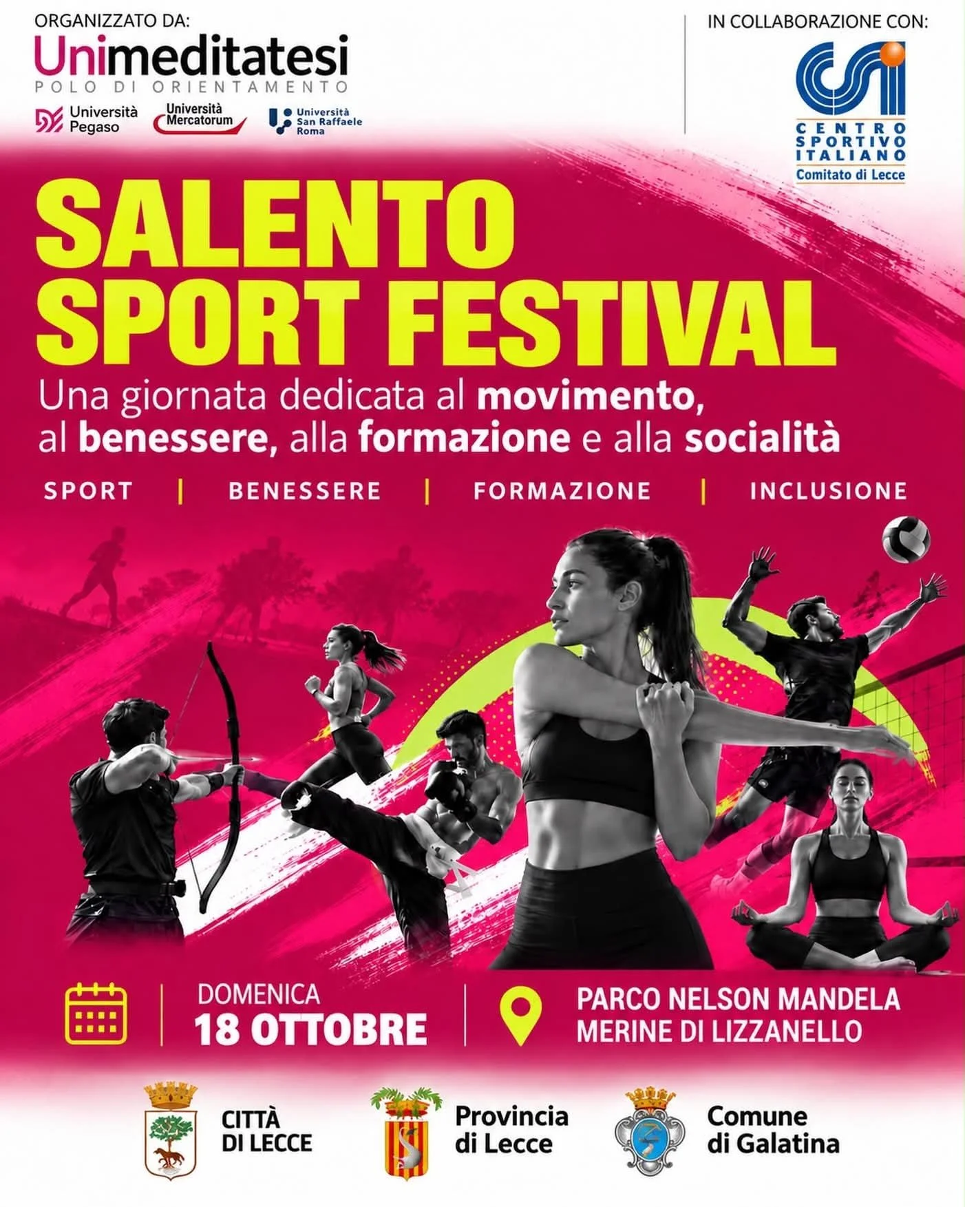 Salento Sport Festival, Unimeditatesi porta sport e inclusione al Parco Nelson Mandela di Merine