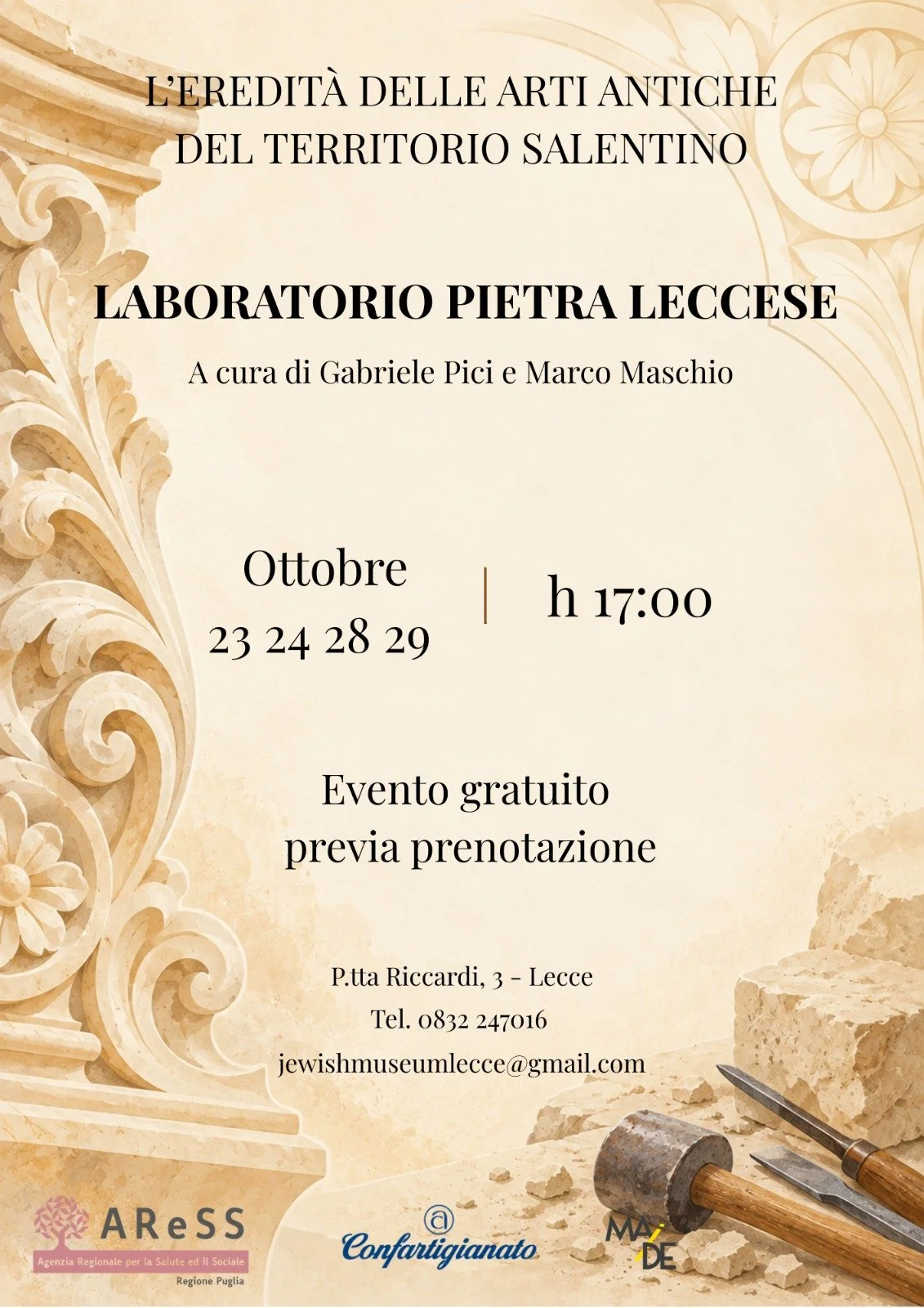 Pietra leccese e musica antica: a Lecce l’arte della tradizione diventa occasione di incontro tra generazioni