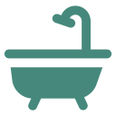 Bathtub with a water faucet