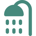Showerhead with water spray
