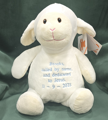 Baby Dedication gift given by church members to the parents