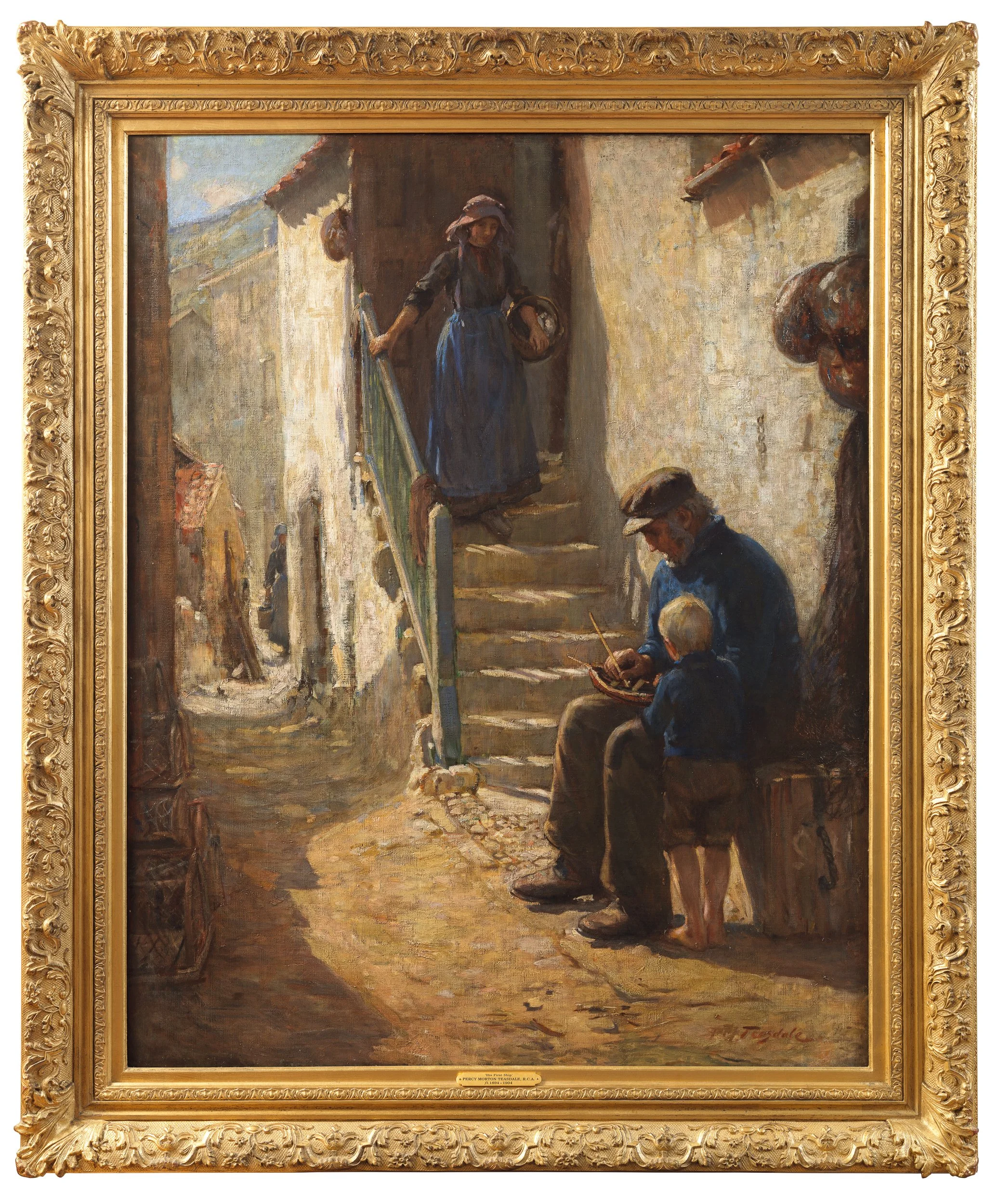 David Messum Fine Art: Percy Morton Teasdale (1870-1961), His First Ship, oil on canvas, 126 x 100 cm
