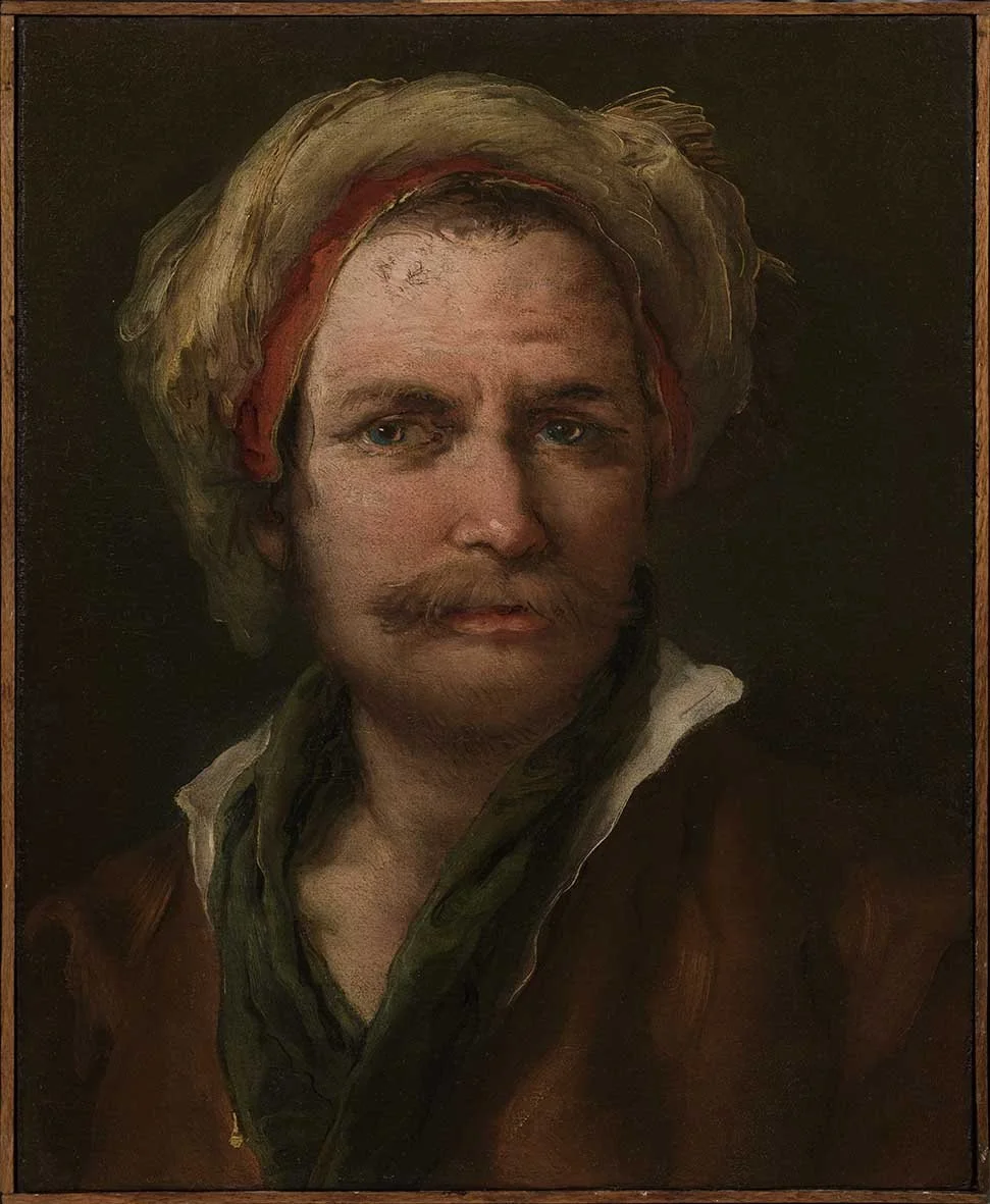 Trinity Fine Art: Giambattista Tiepolo (Venice 1696 – Madrid 1770), Head of an Oriental Gentleman with a Moustache and Turban, oil on canvas, 43.5 x 35.5 cm