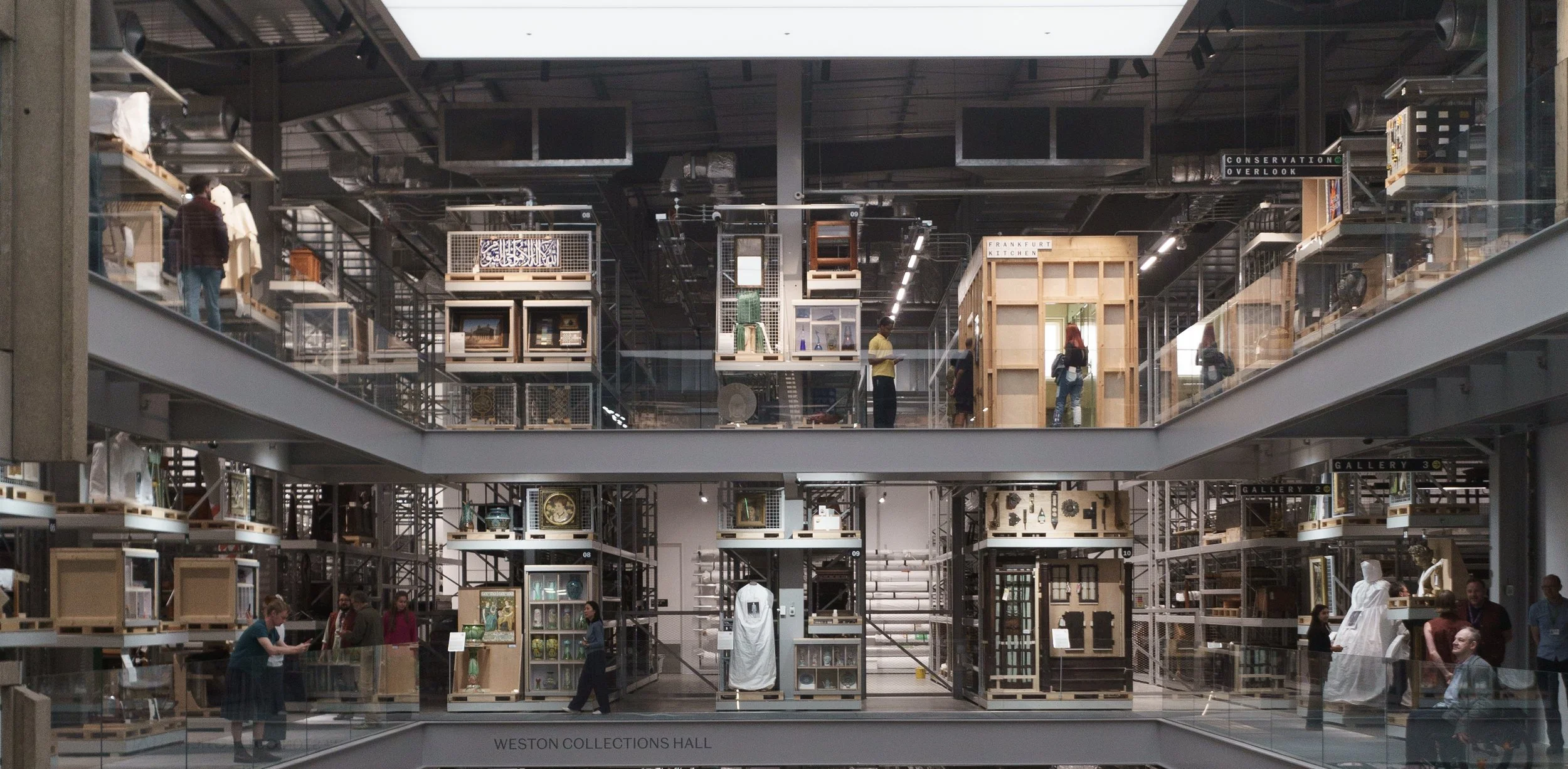 V&A EAST STOREHOUSE. London’s hottest new attraction has finally opened to the public. Housing the V&A’s collection of over 250,000 objects, visitors can experience the inner functions of a working museum via three floors of accessible displays and g