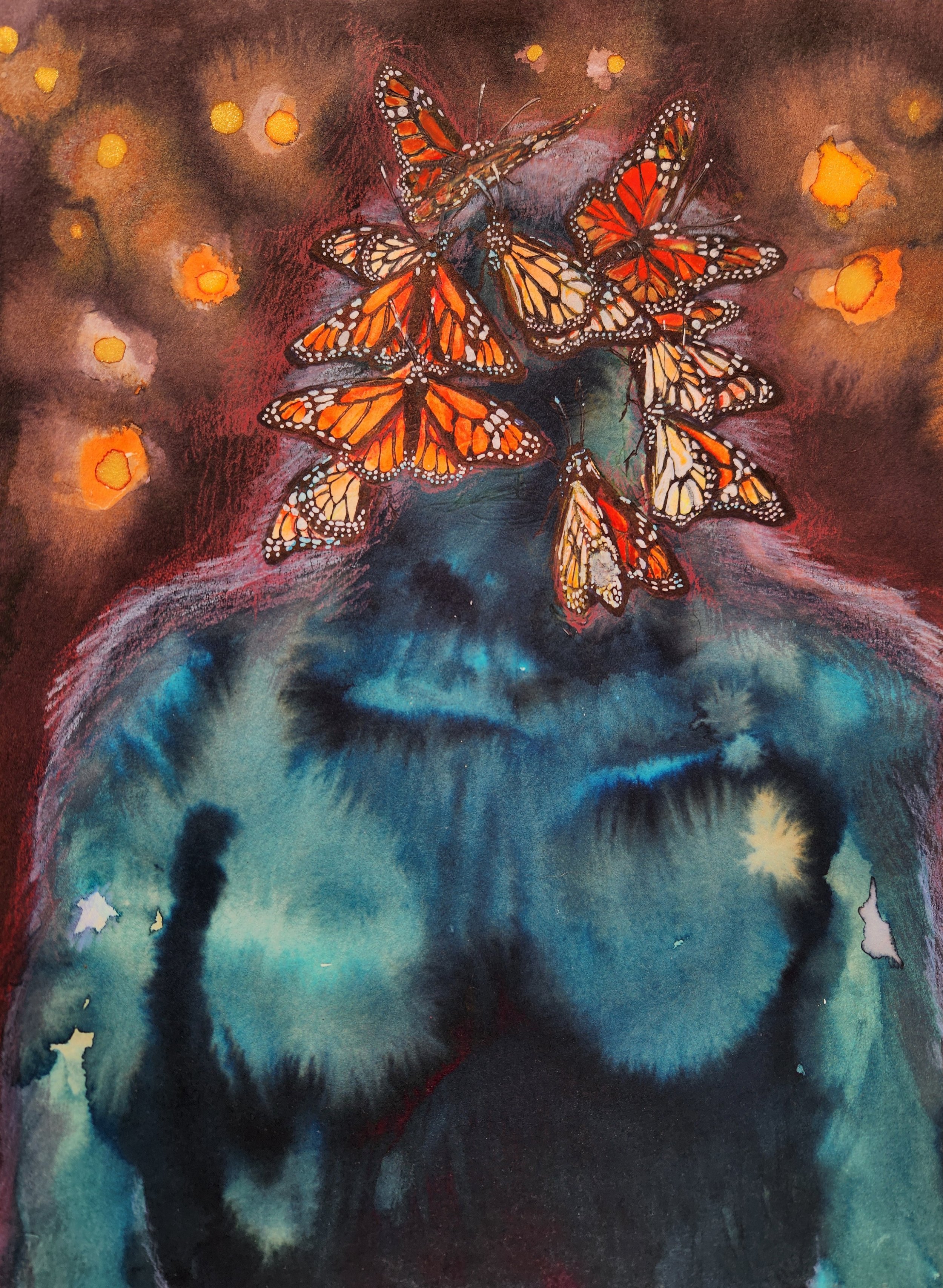 Pyle's Sasquatch (2025), ink and mixed-media
